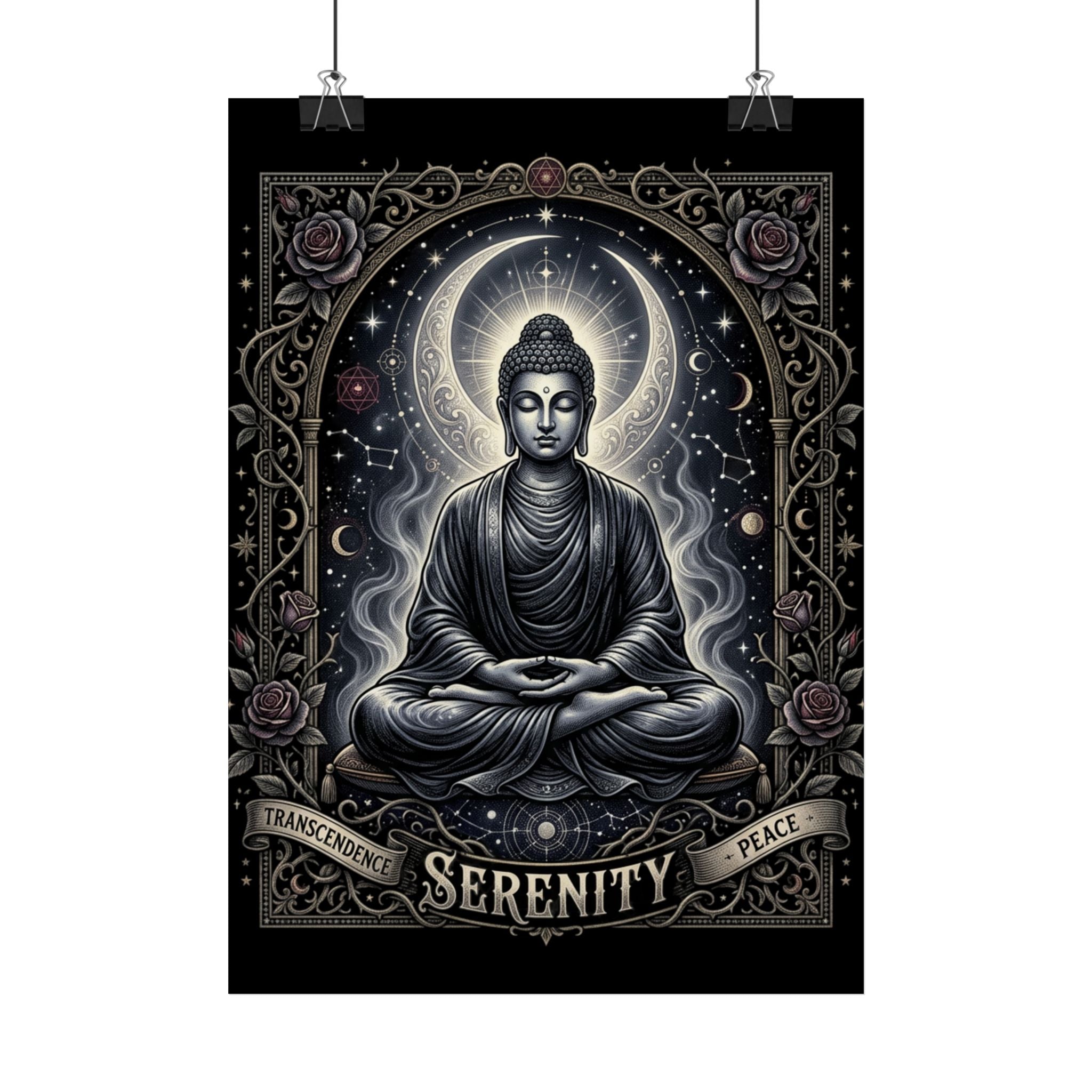 Buddha Serenity Poster — Meditation Wall Art for Calm & Peace