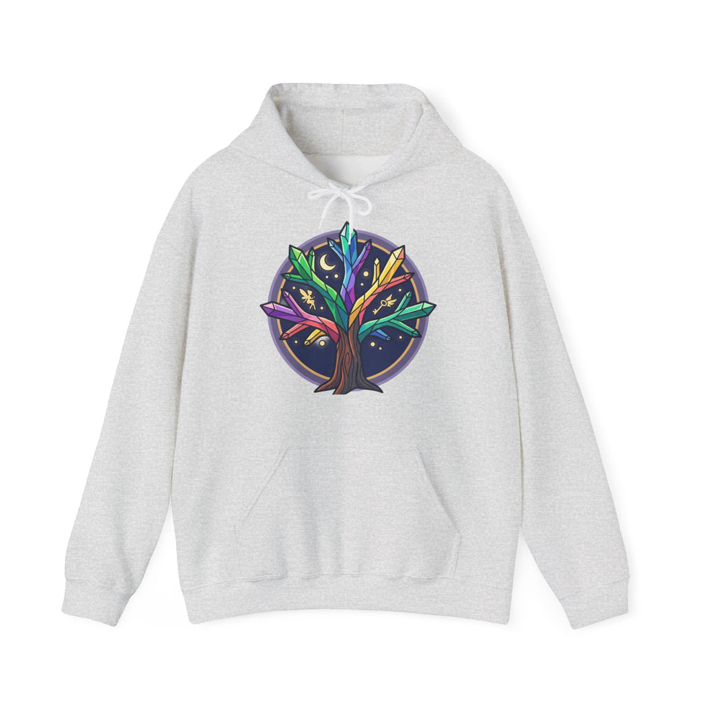 Mystical Tree of Life Hoodie — Celestial Nature Graphic Sweatshirt