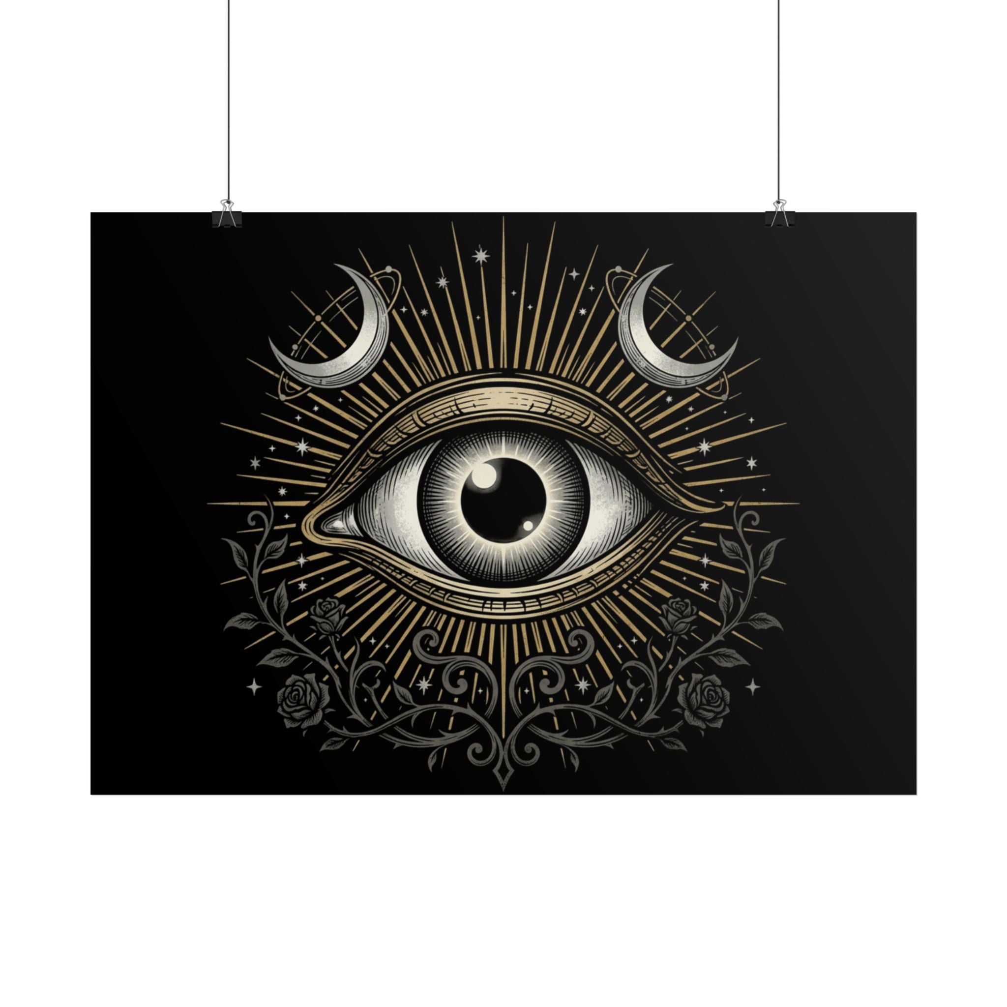 Occult Eye Poster — Mystical All-Seeing Eye Wall Art