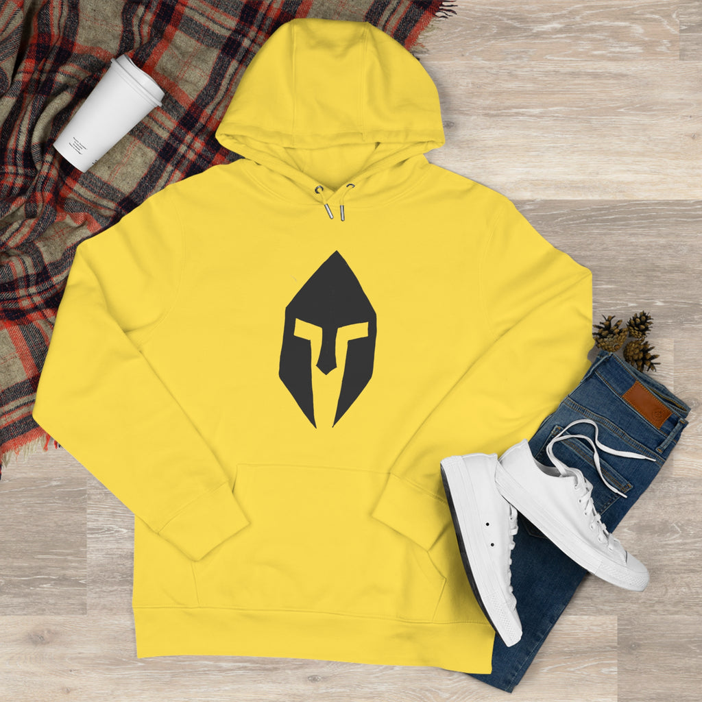Spartan Helmet Hoodie — Minimal Warrior King Graphic Hooded Sweatshirt