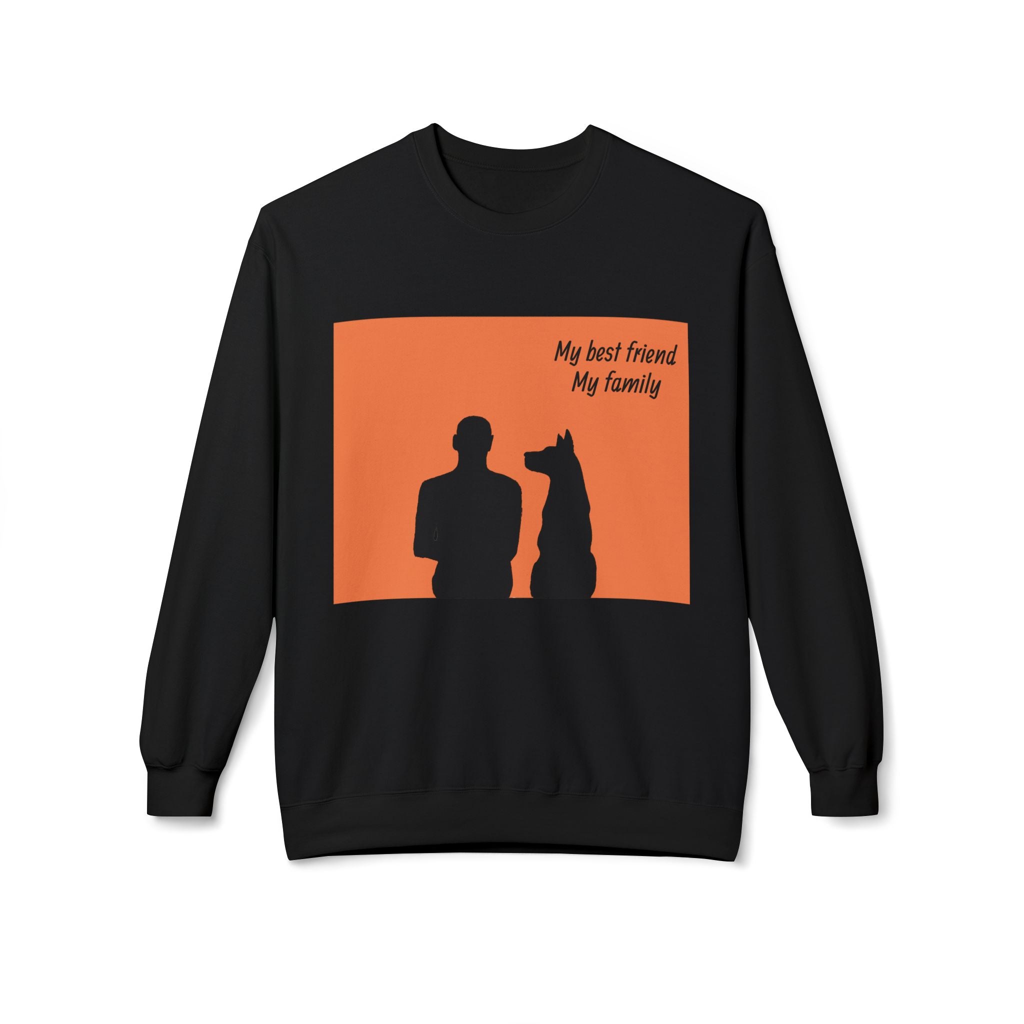 Silhouette Crewneck Sweatshirt — Man & Dog Orange Panel