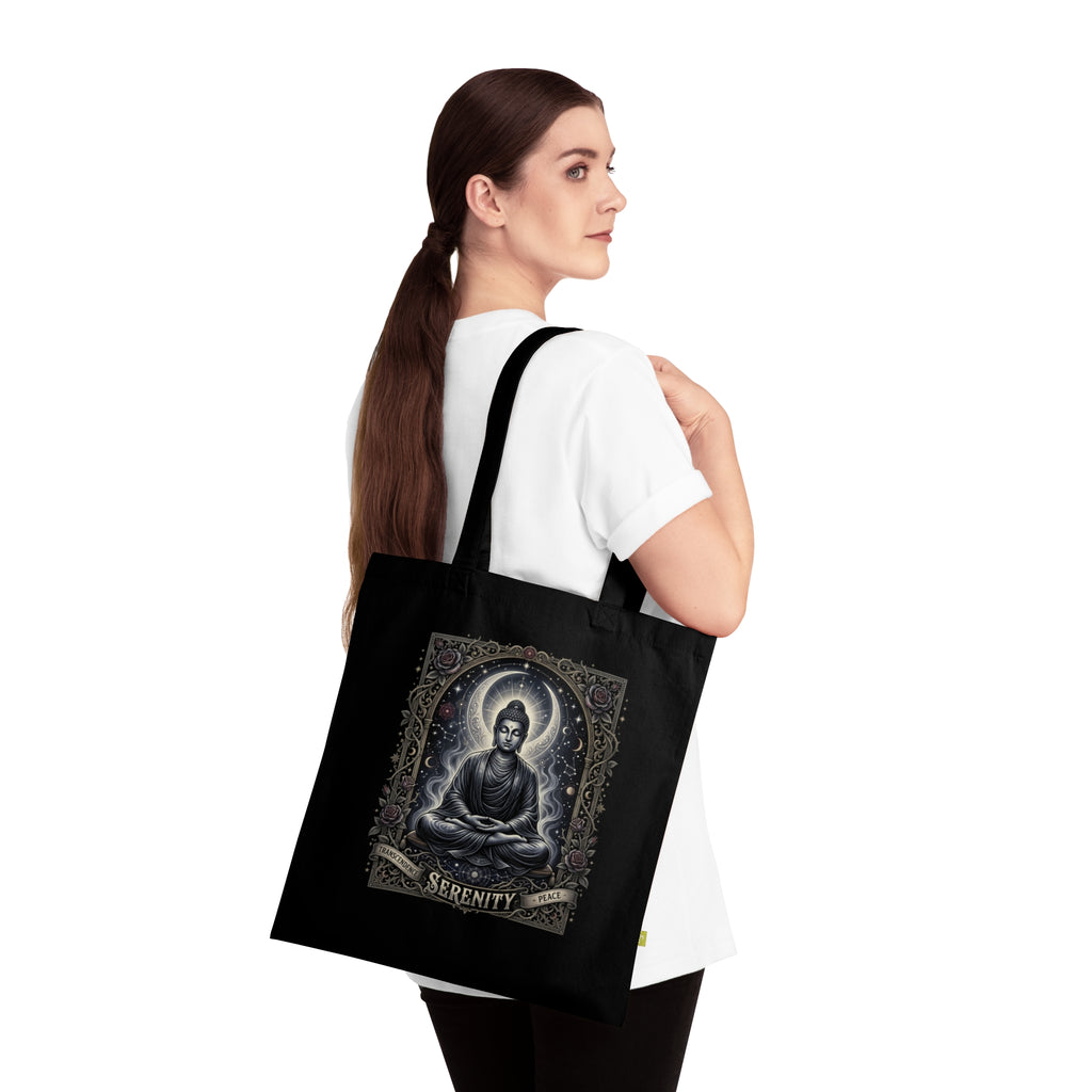 Serenity Buddha Tote Bag — Meditative Zen Organic Cotton Tote