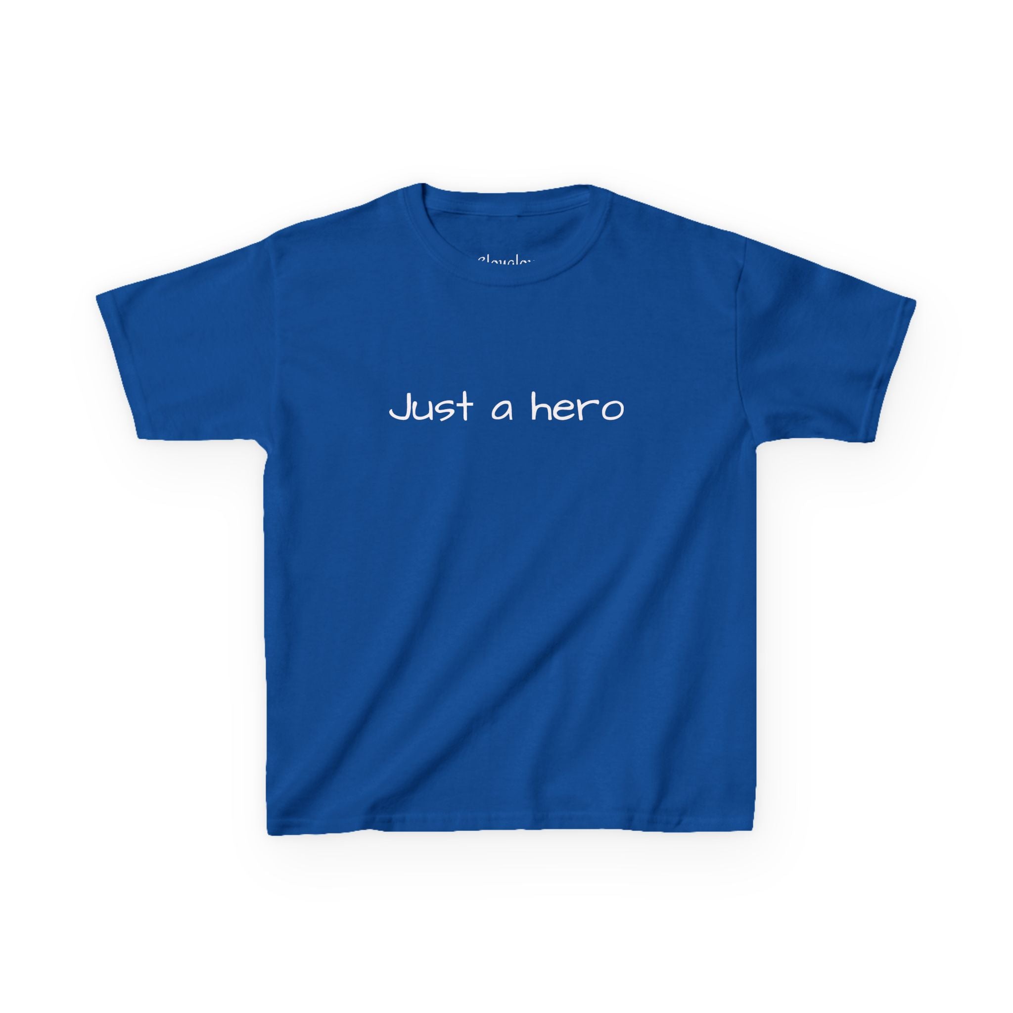 Kids T-Shirt — "Just a hero" Minimalist Children’s Tee, Cute Inspirational Shirt for Boys & Girls, Gift for Kids