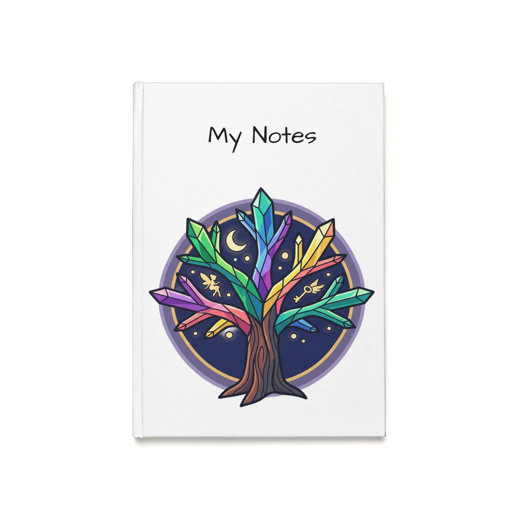 A5 Hardcover Journal — Colorful Crystal Compass Pocket Design