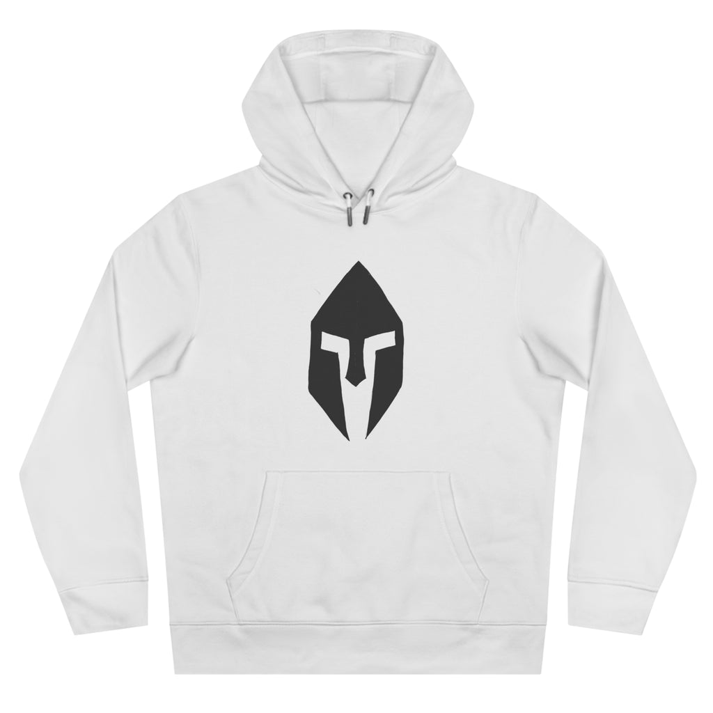 Spartan Helmet Hoodie — Minimal Warrior King Graphic Hooded Sweatshirt