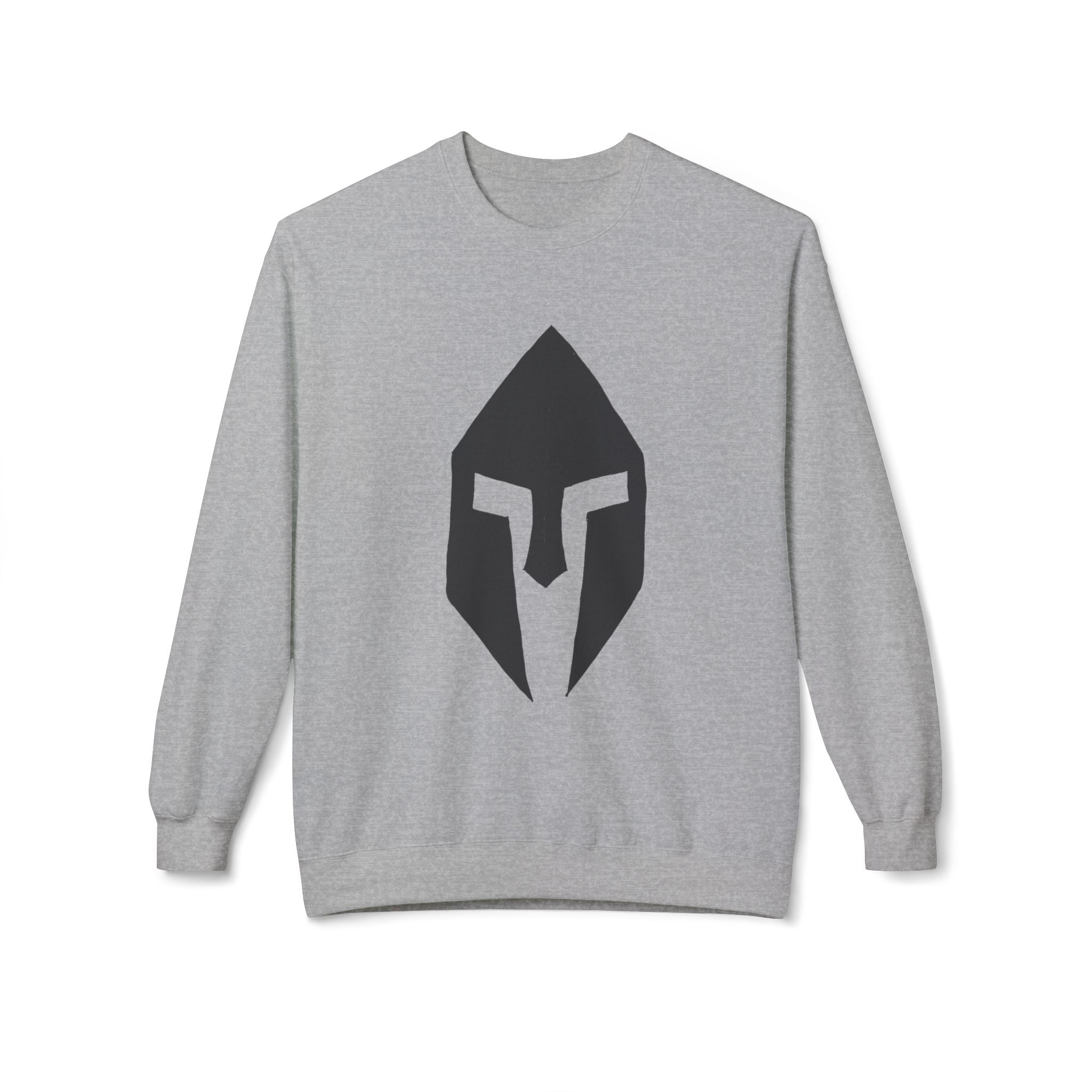 Spartan Helmet Crewneck Sweatshirt — Minimalist Warrior Logo