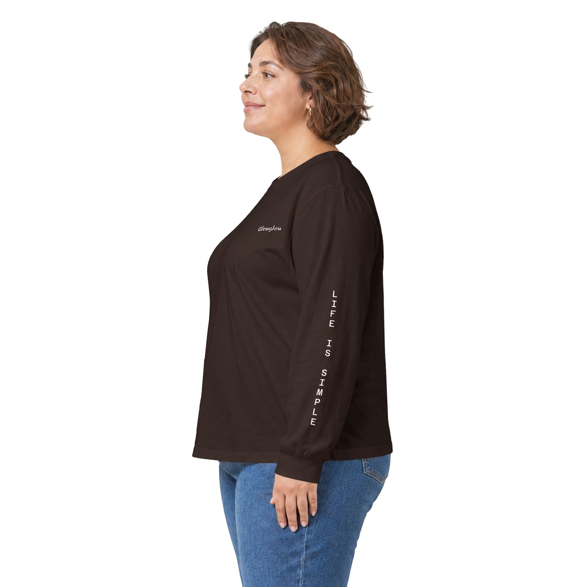 Long Sleeve Tee — Minimal Script Logo Sleeve Shirt