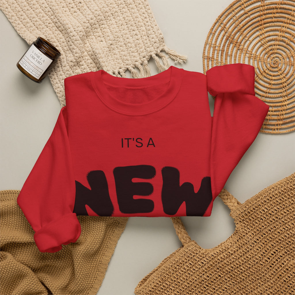 New Day Crewneck Sweatshirt – "It's a New Day, Rise N' Shine" Motivational Pullover