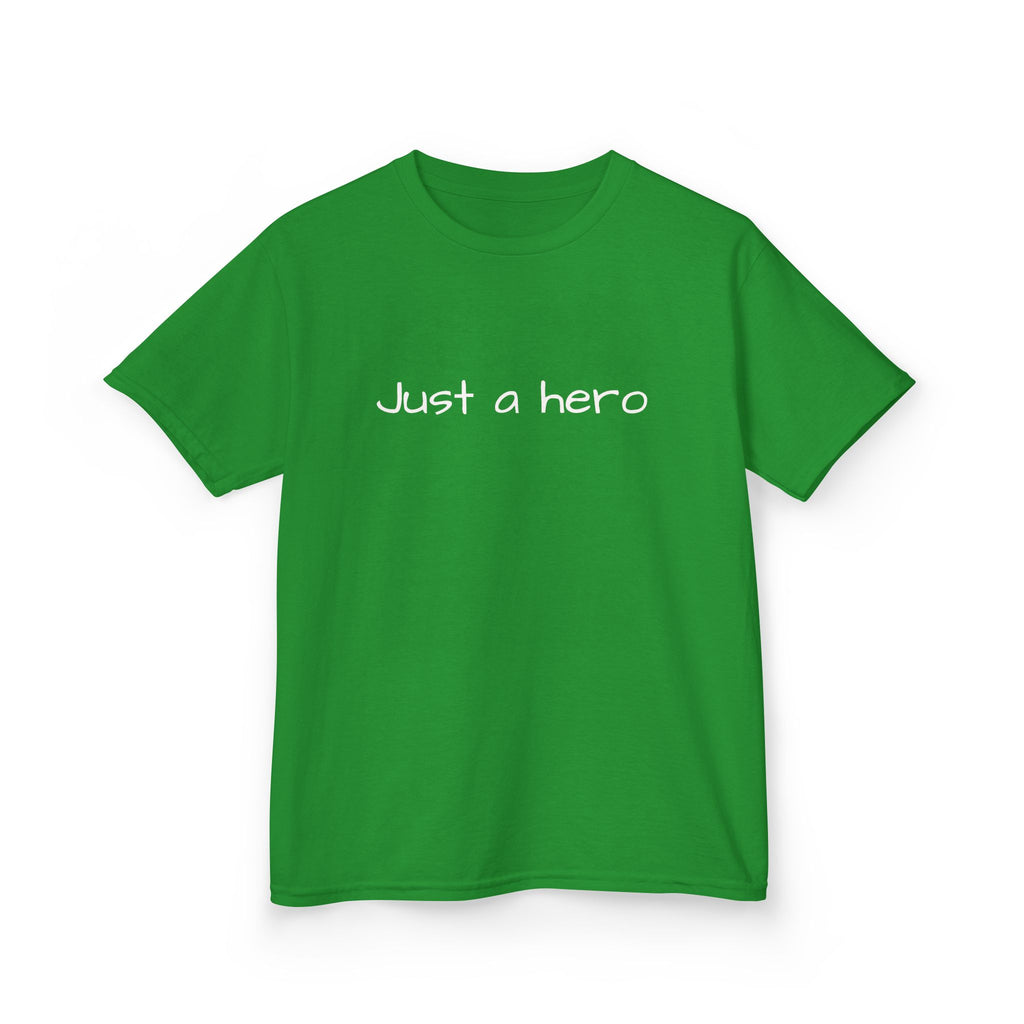 Kids T-Shirt — "Just a hero" Minimalist Children’s Tee, Cute Inspirational Shirt for Boys & Girls, Gift for Kids