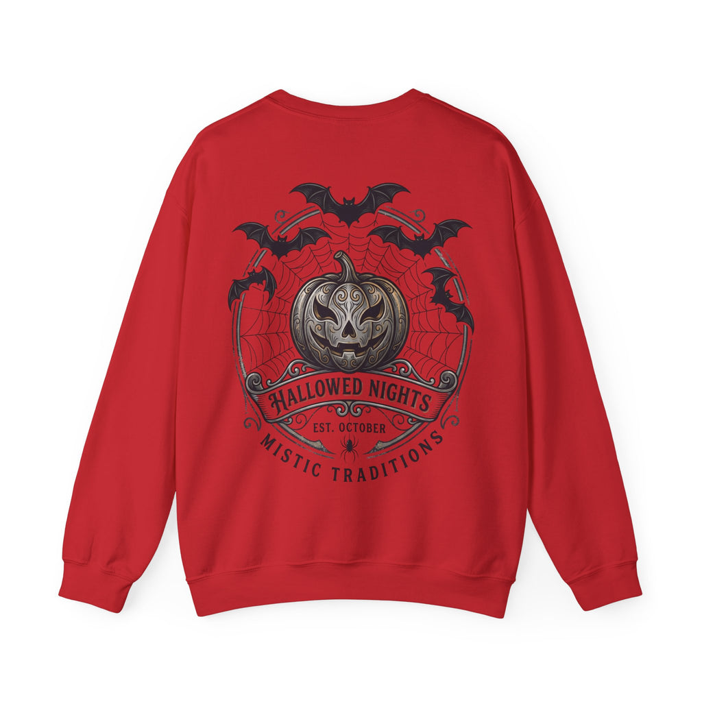 Halloween Pumpkin Crewneck Sweatshirt — "Hallowed Nights" Mystic Traditions