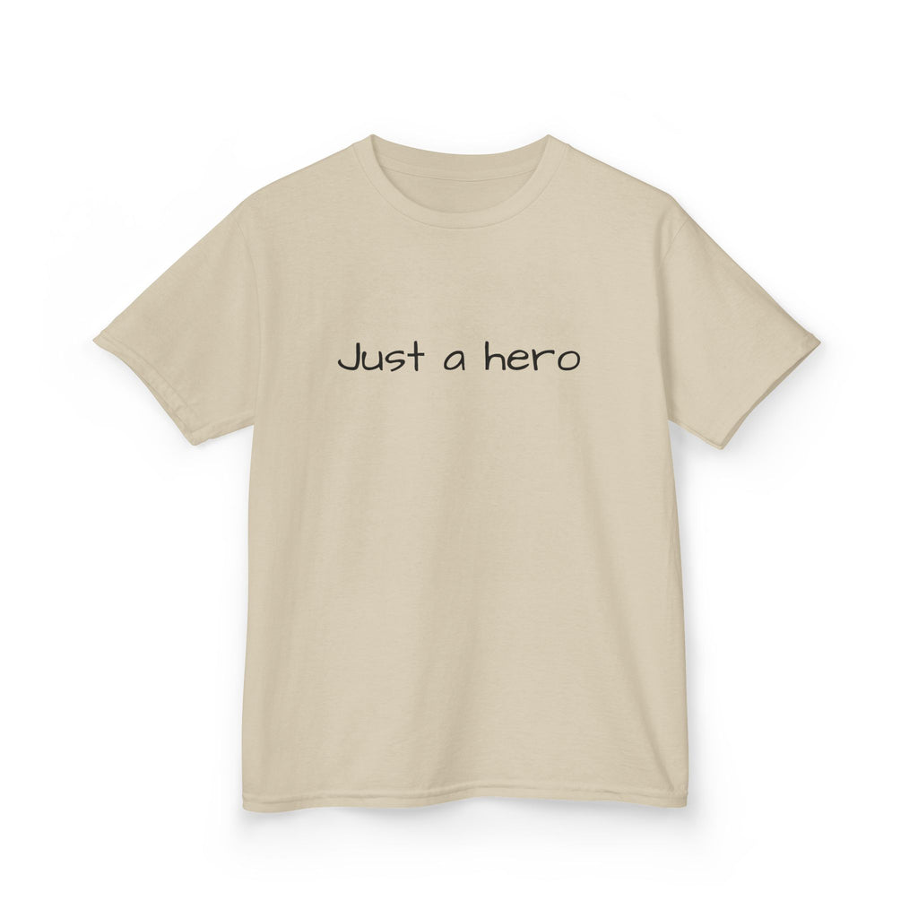 Kids T-Shirt — "Just a hero" Minimalist Children’s Tee, Cute Inspirational Shirt for Boys & Girls, Gift for Kids