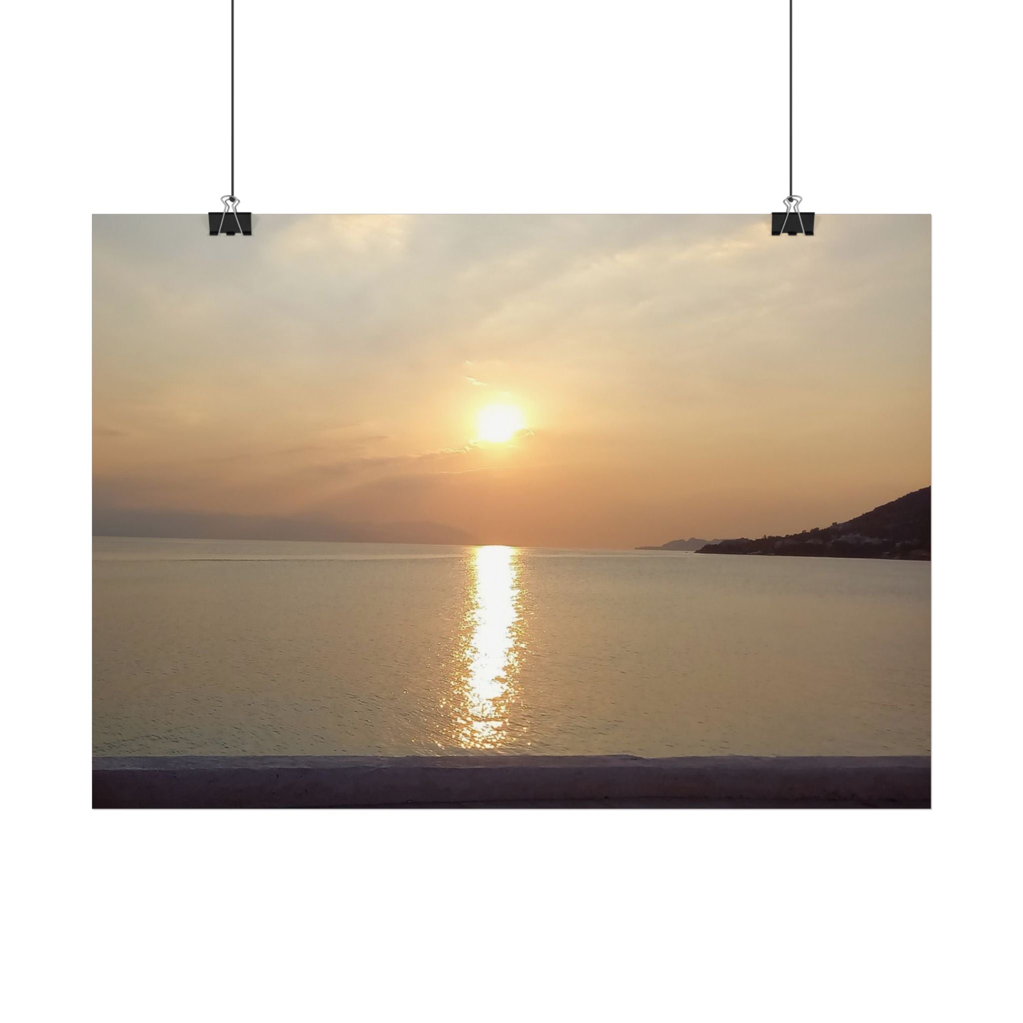 Sunset Seascape Poster — Tranquil Beach Wall Art