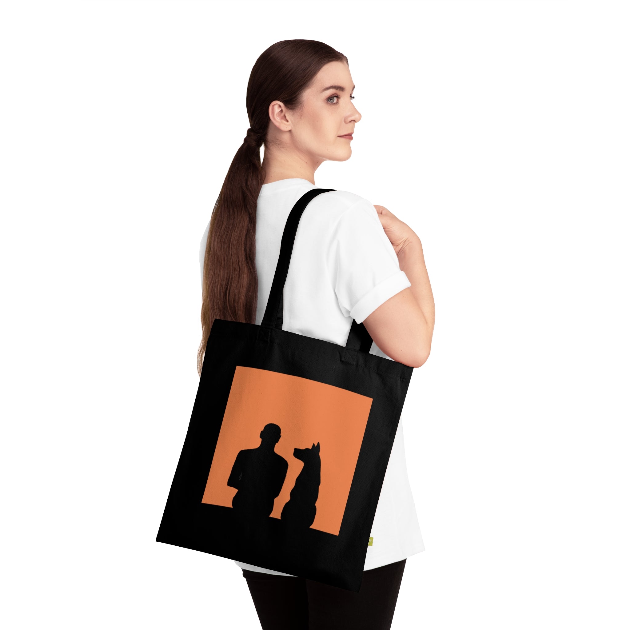 Tote — Silhouette Dog & Owner Organic Cotton Tote Bag