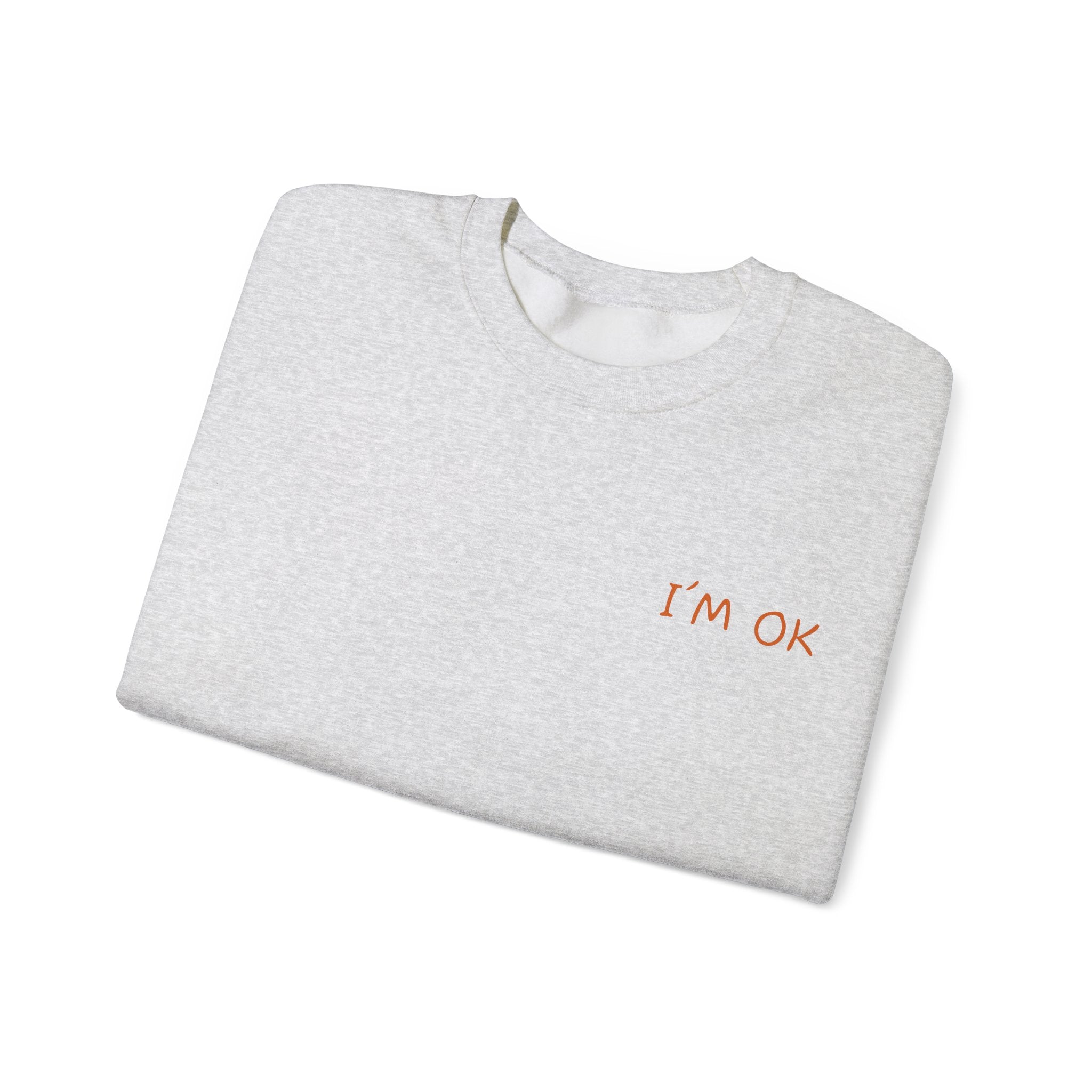 Crewneck Sweatshirt — 'I’m OK' Palm Sunset Graphic
