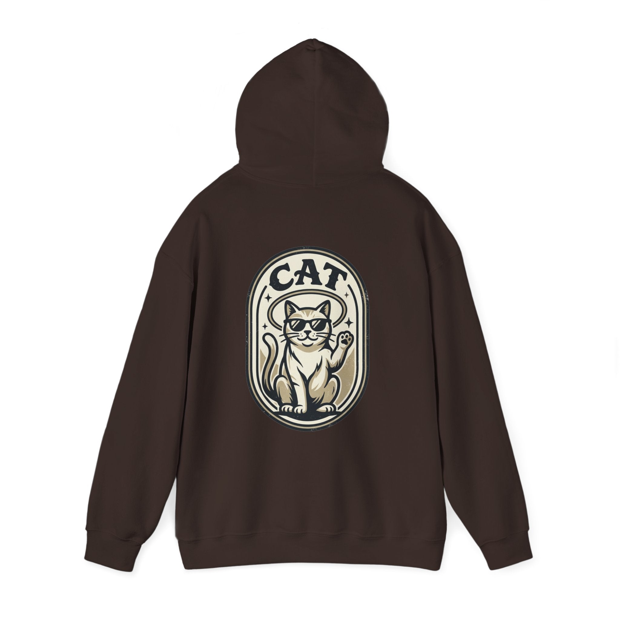 Cat Lucky Paw Hoodie — Retro Cool Cat Graphic Sweatshirt
