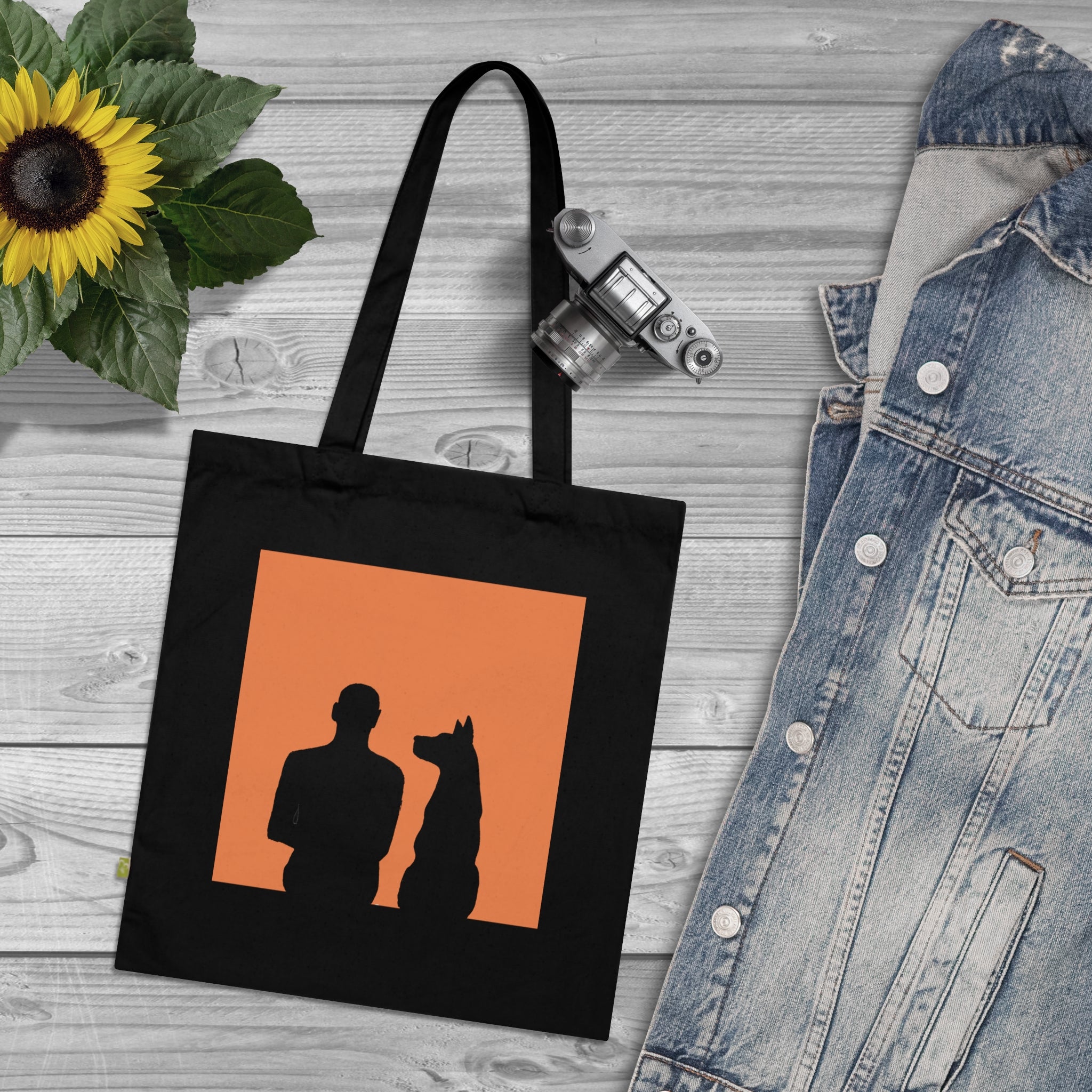 Tote — Silhouette Dog & Owner Organic Cotton Tote Bag