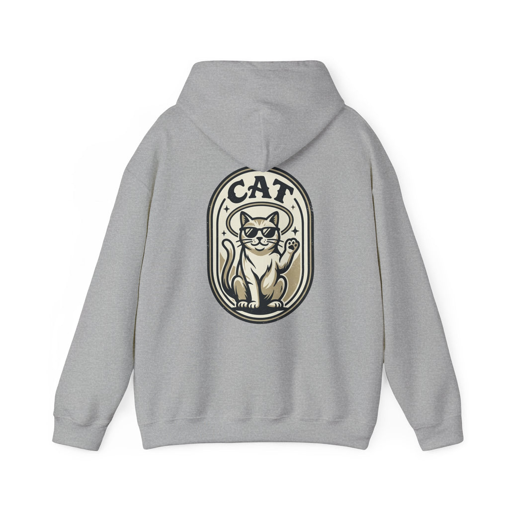 Cat Lucky Paw Hoodie — Retro Cool Cat Graphic Sweatshirt