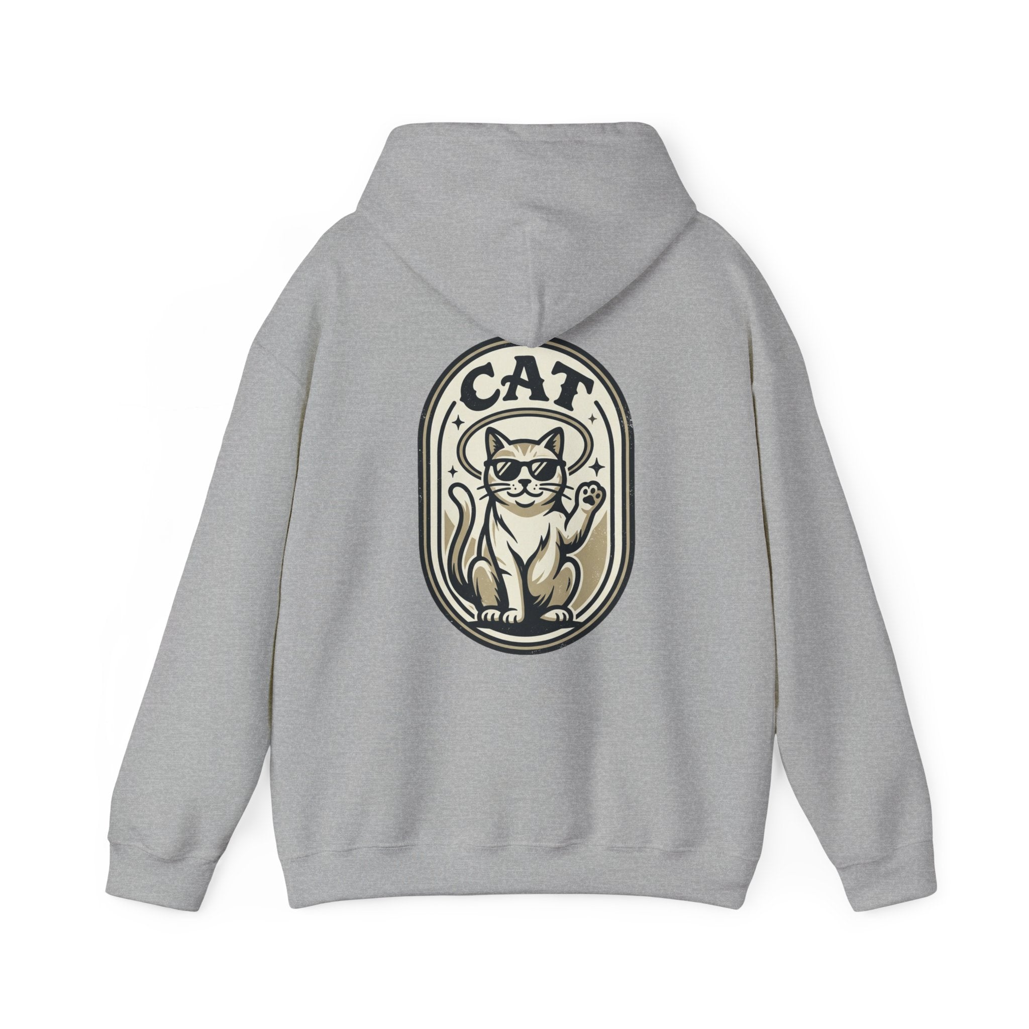 Cat Lucky Paw Hoodie — Retro Cool Cat Graphic Sweatshirt