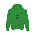 Youth Hoodie "A Real Warrior" Spartan Helmet Pullover