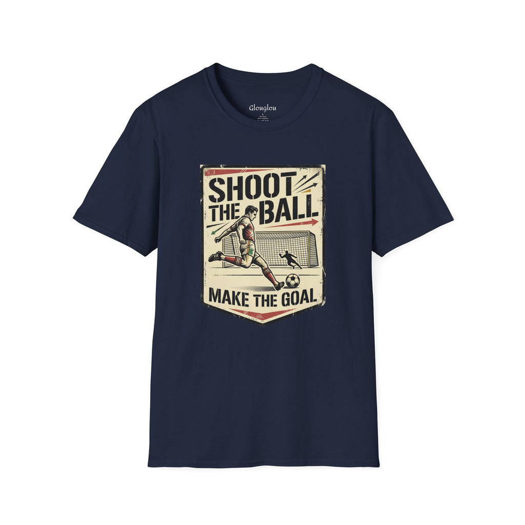 Shoot The Ball Soccer T-Shirt — 'Make The Goal' Vintage Football Tee