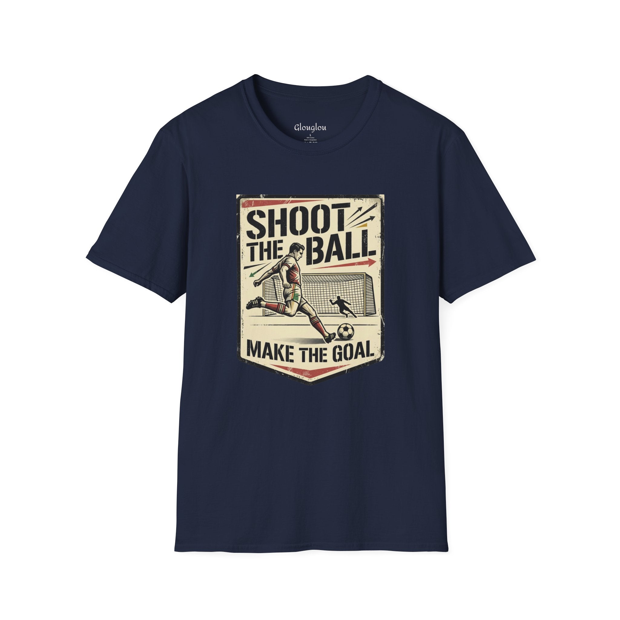 Shoot The Ball Soccer T-Shirt — 'Make The Goal' Vintage Football Tee