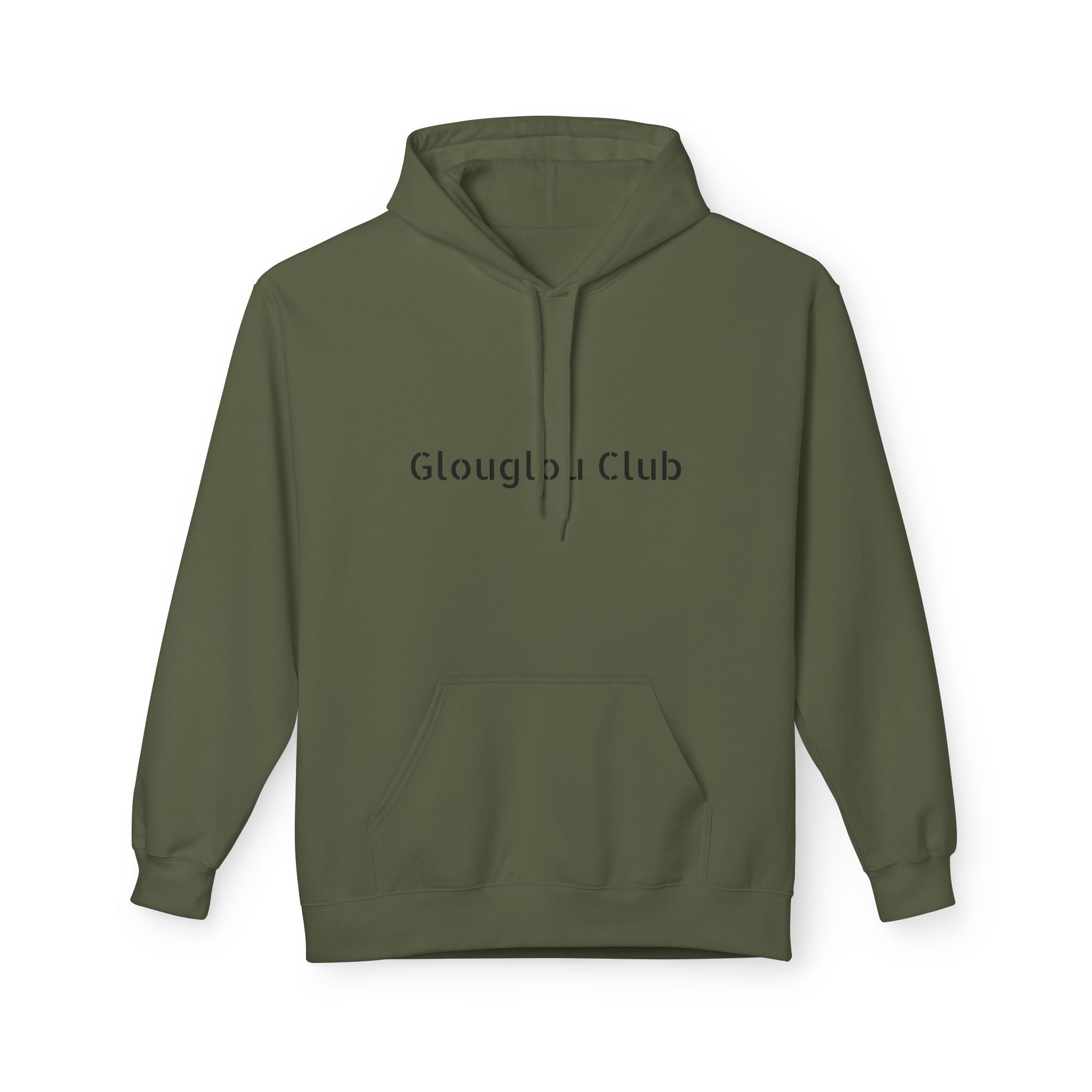 Glouglou Club Hoodie | Minimal Text Logo Pullover