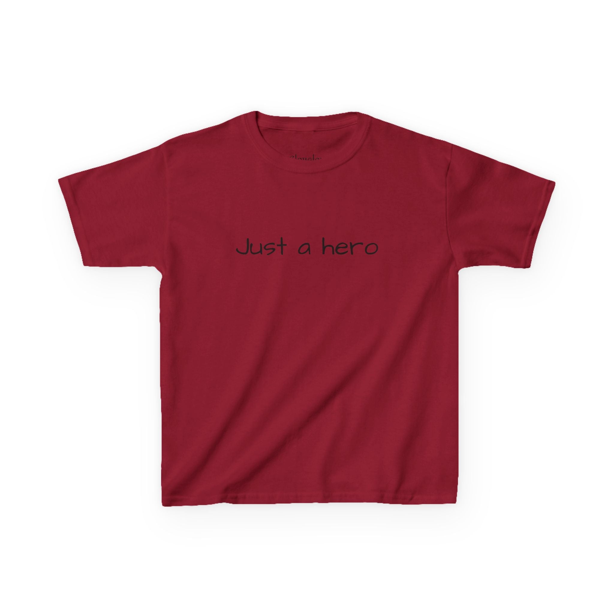 Kids T-Shirt — "Just a hero" Minimalist Children’s Tee, Cute Inspirational Shirt for Boys & Girls, Gift for Kids