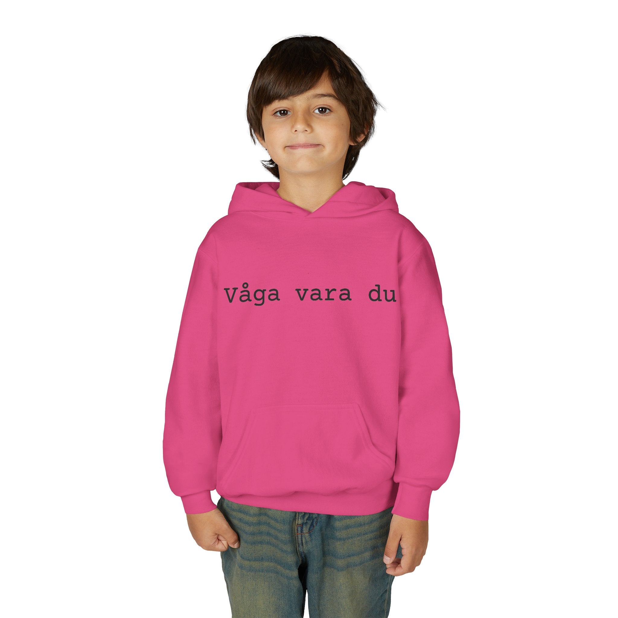 Youth Hoodie - "Våga vara du" Minimalist Inspirational Swedish Hoodie