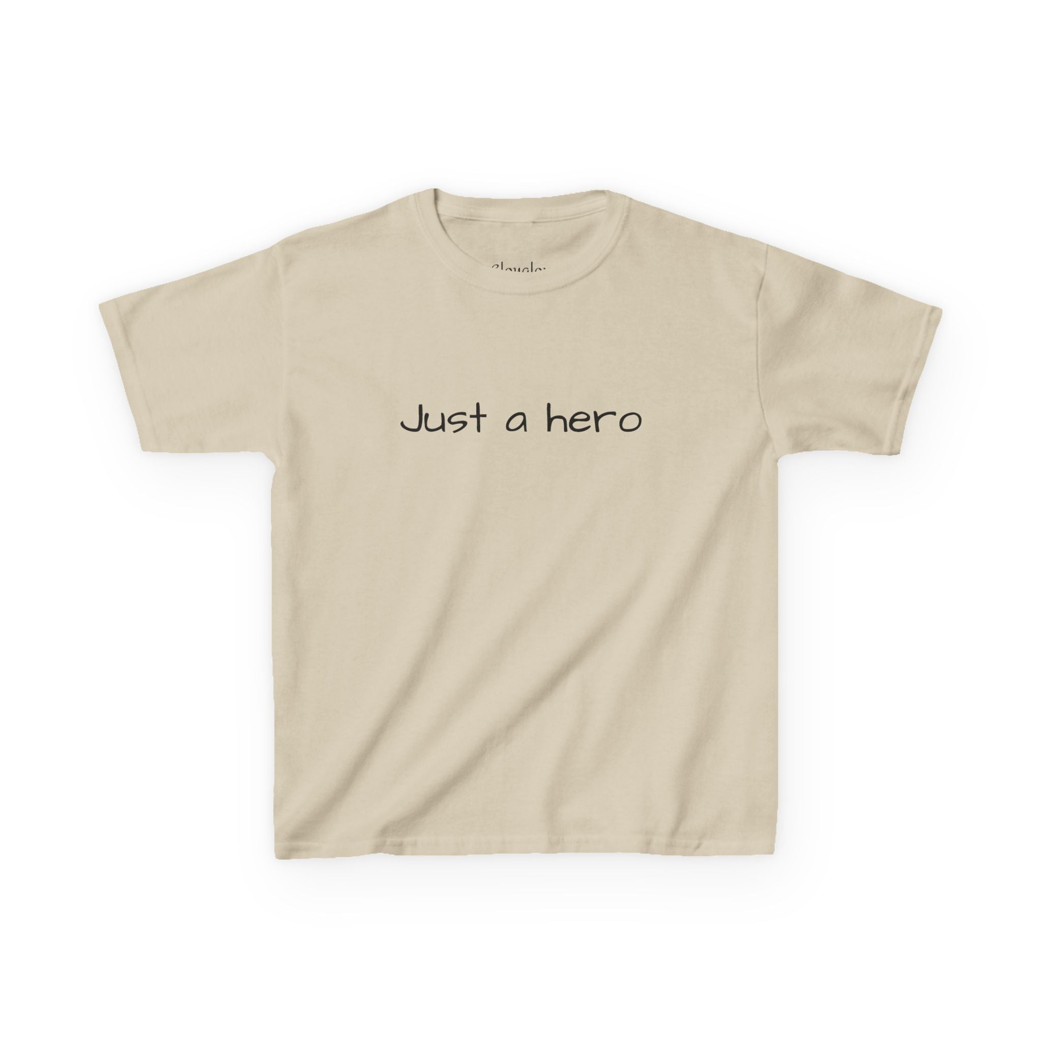 Kids T-Shirt — "Just a hero" Minimalist Children’s Tee, Cute Inspirational Shirt for Boys & Girls, Gift for Kids