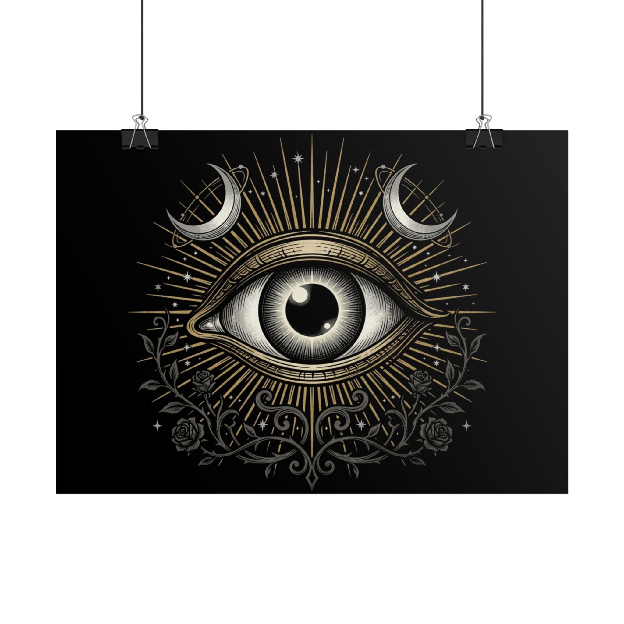 Occult Eye Poster — Mystical All-Seeing Eye Wall Art