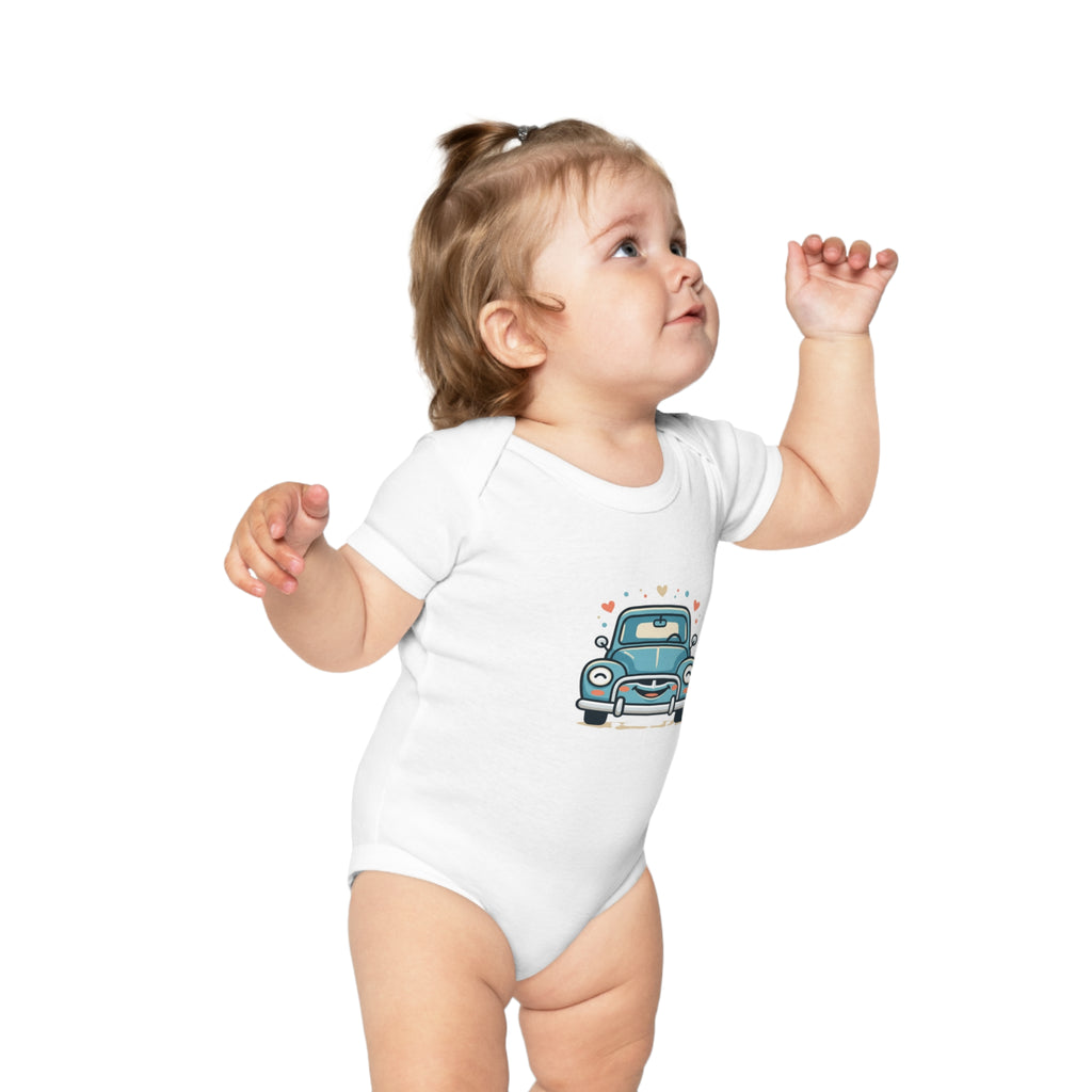 Vintage Blue Car Baby Bodysuit – Cute Retro Automobile Infant Onesie