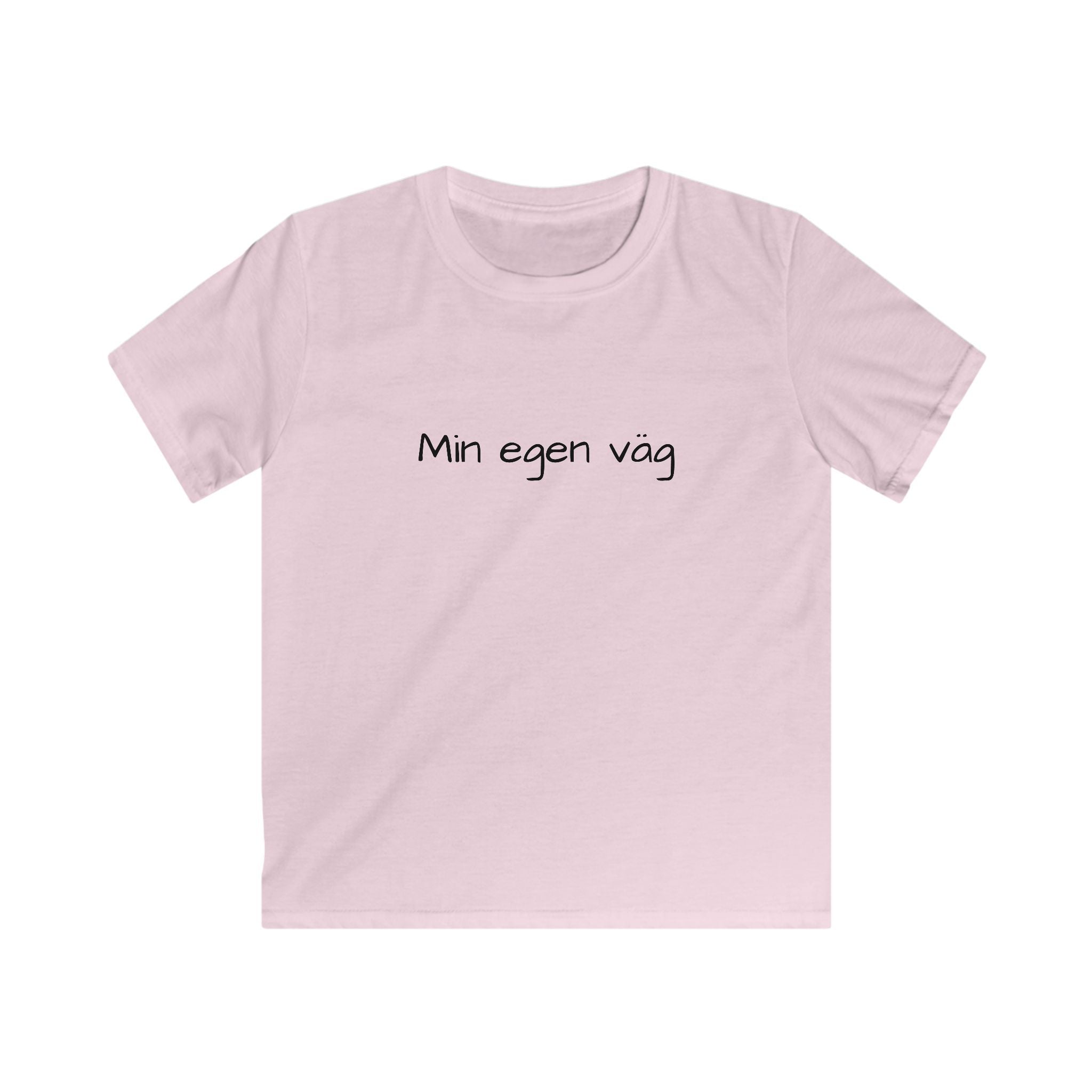 Kids T-Shirt - "Min egen väg" Minimalist Swedish Graphic Tee for Kids