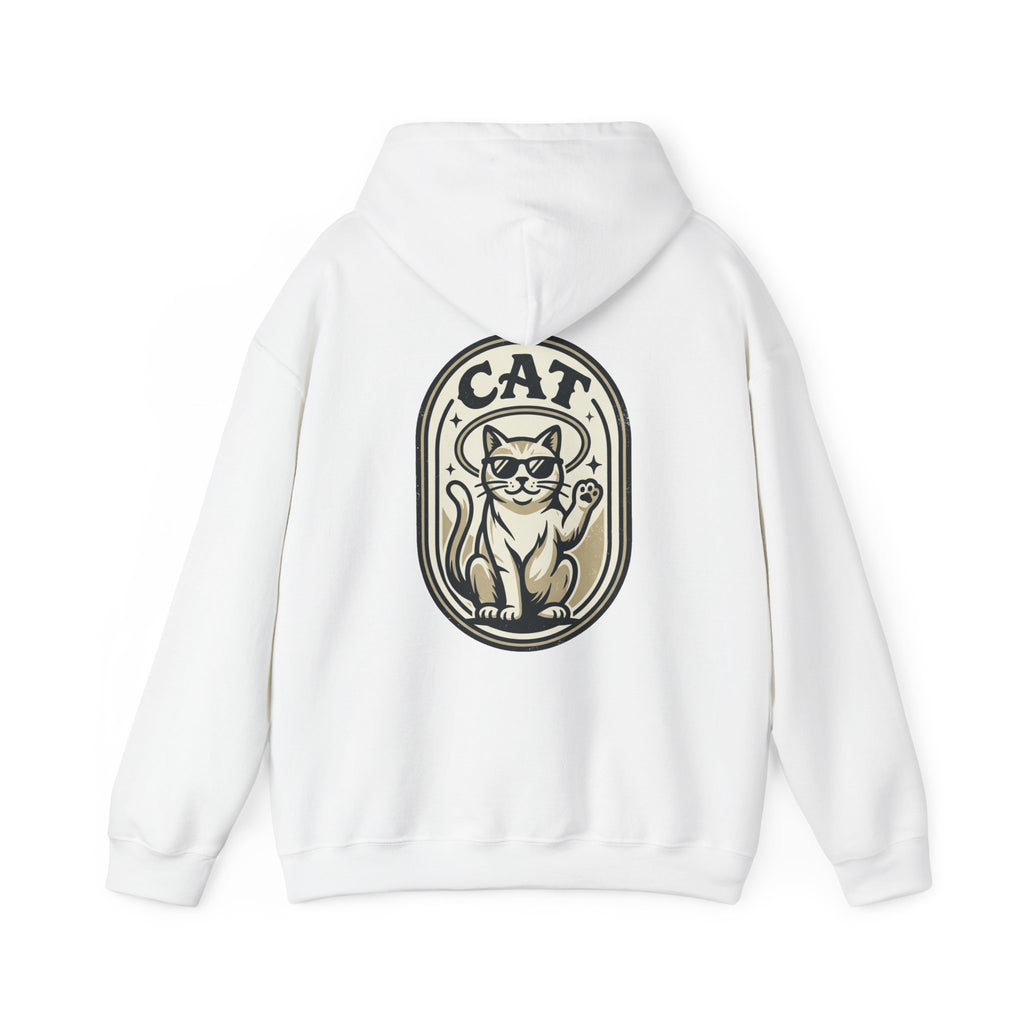 Cat Lucky Paw Hoodie — Retro Cool Cat Graphic Sweatshirt