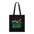 Floral Meadow Tote Bag — Colorful Wildflowers & Butterfly Organic Cotton Tote