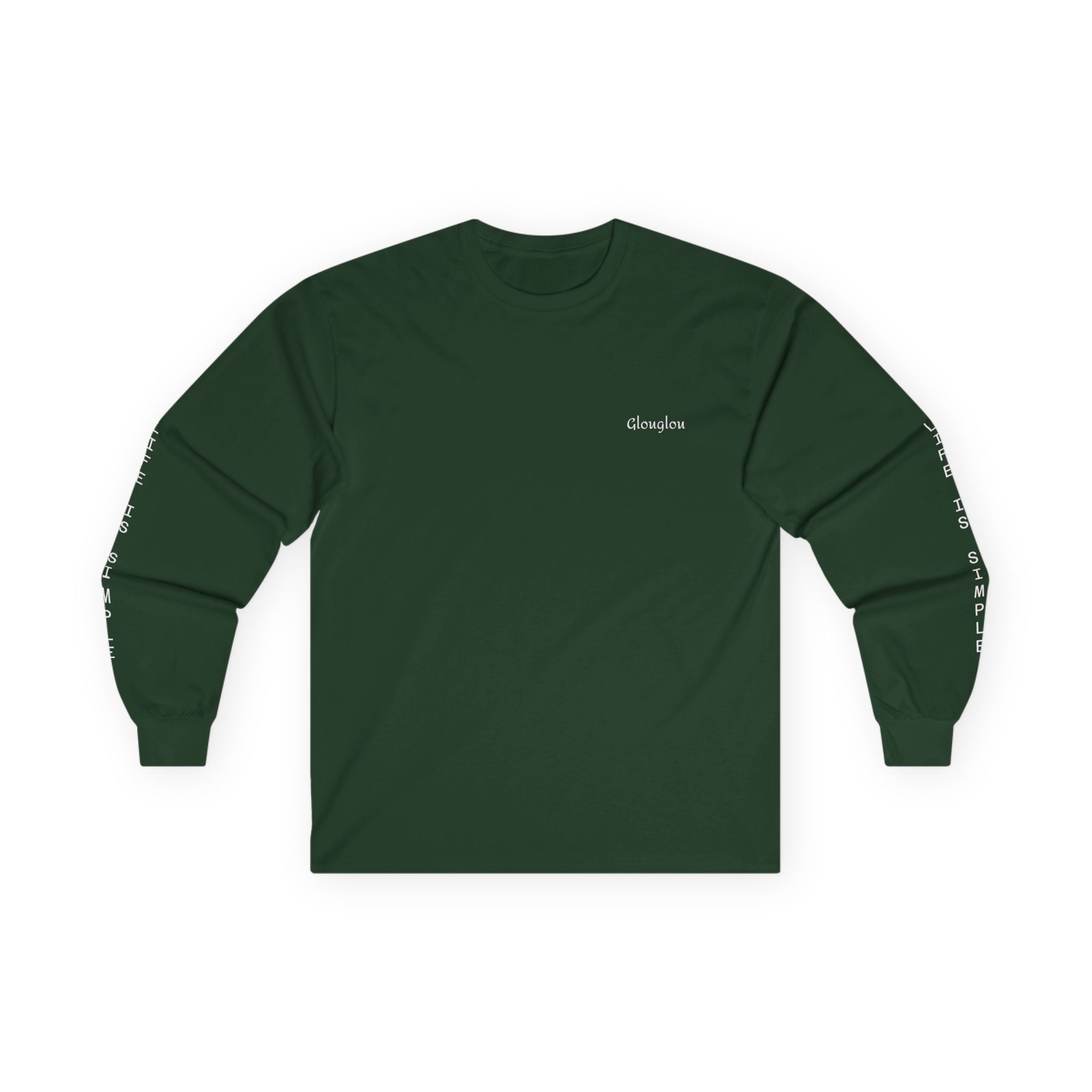 Long Sleeve Tee — Minimal Script Logo Sleeve Shirt