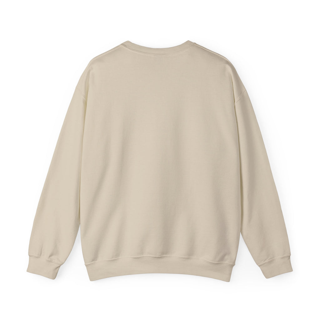 Witch & Black Cat Crewneck Sweatshirt — Halloween Witch Broom Graphic