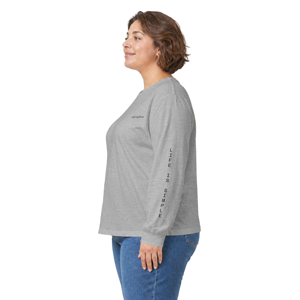 Long Sleeve Tee — Minimal Script Logo Sleeve Shirt