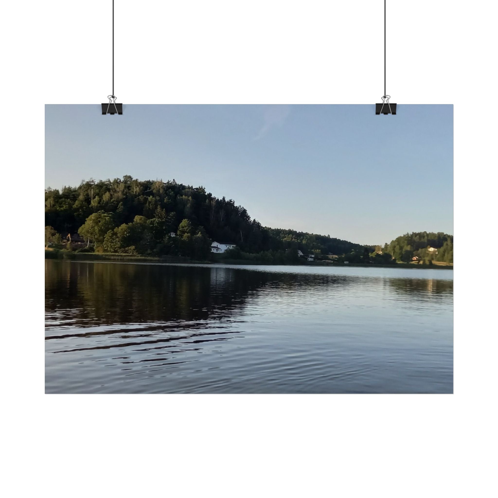 Lakeside Calm Poster — Tranquil Dock & Reflective Water Wall Art
