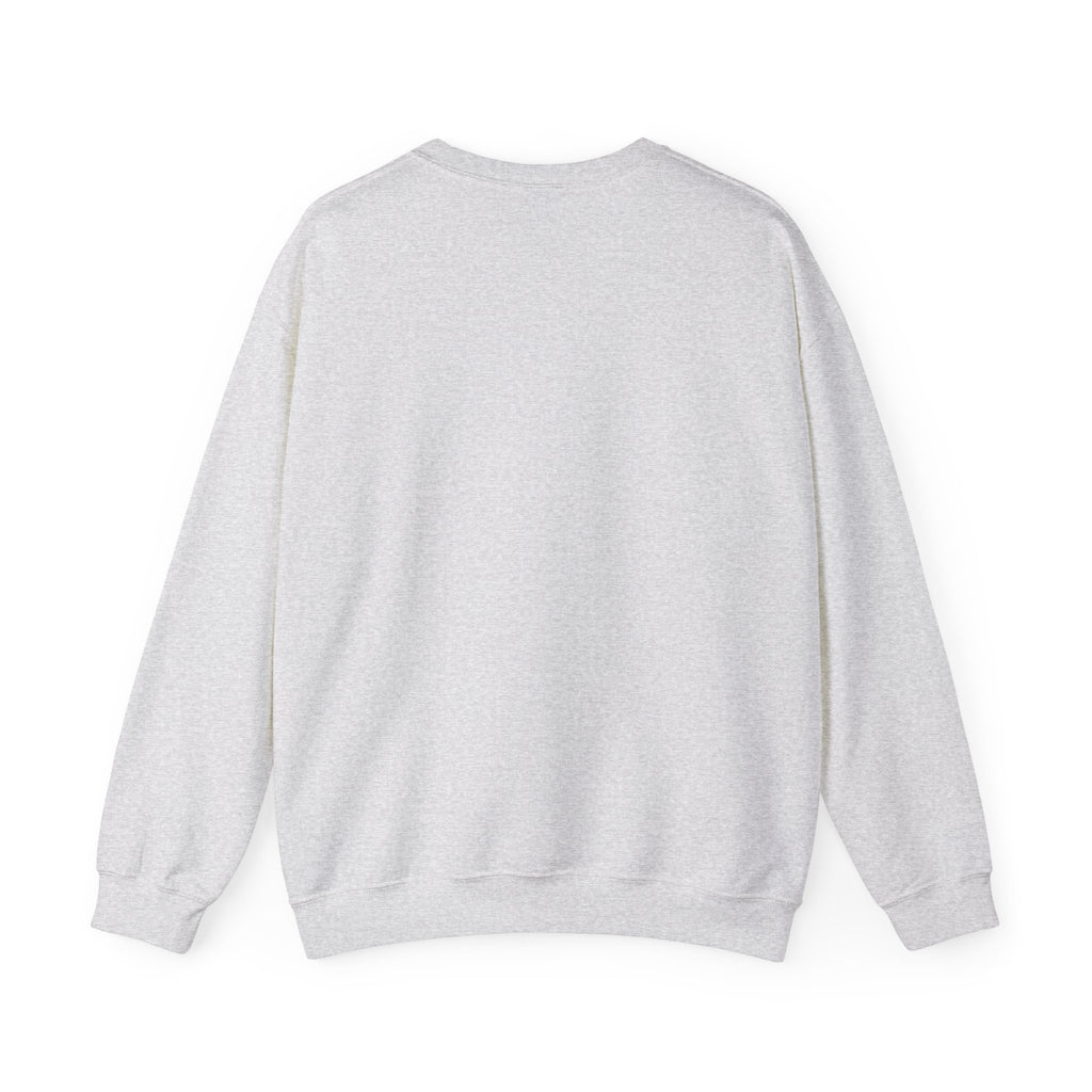 Witch & Black Cat Crewneck Sweatshirt — Halloween Witch Broom Graphic