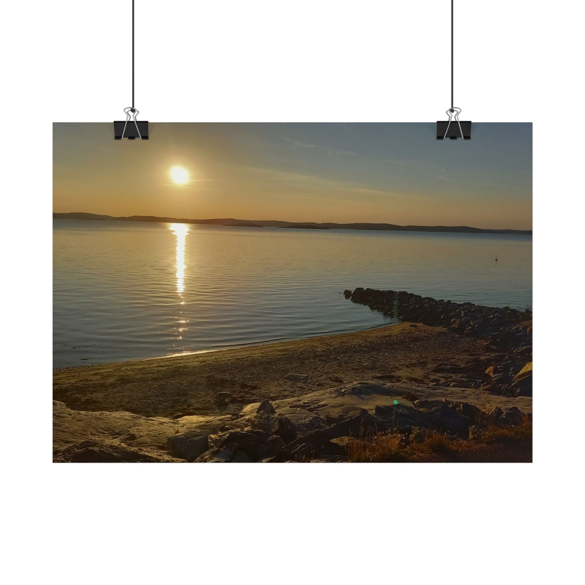 Sunset Seascape Poster — Tranquil Coastal Wall Art