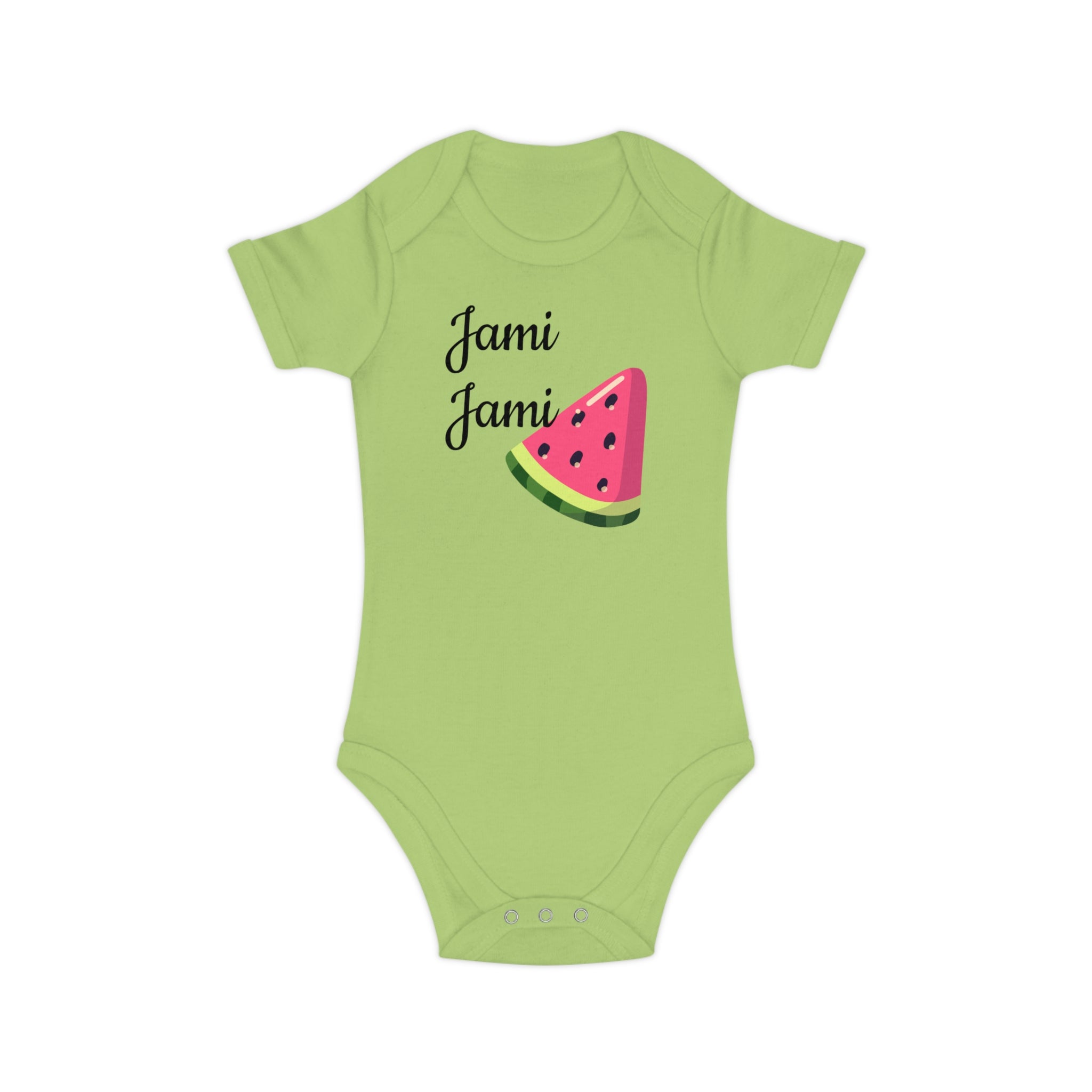 Watermelon Baby Bodysuit - "Jami Jami" Cute Summer Infant Onesie