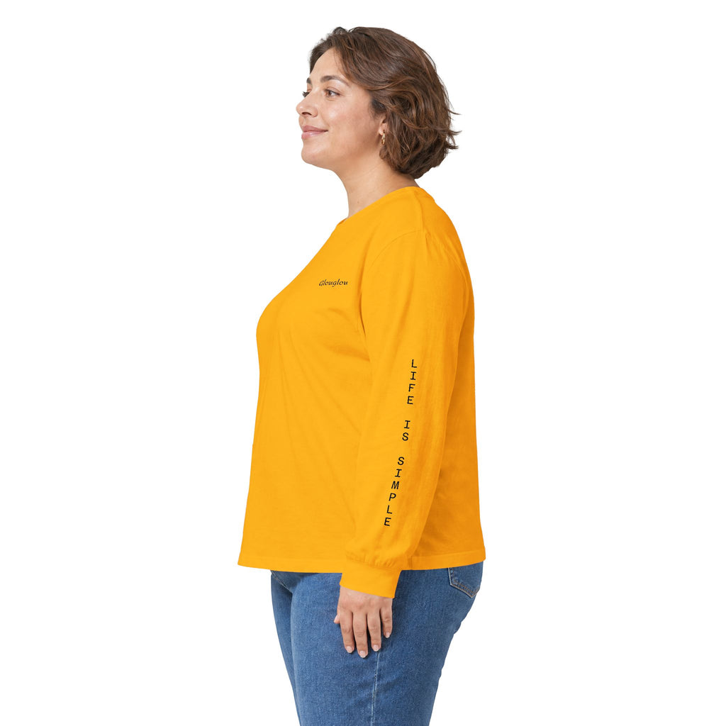 Long Sleeve Tee — Minimal Script Logo Sleeve Shirt
