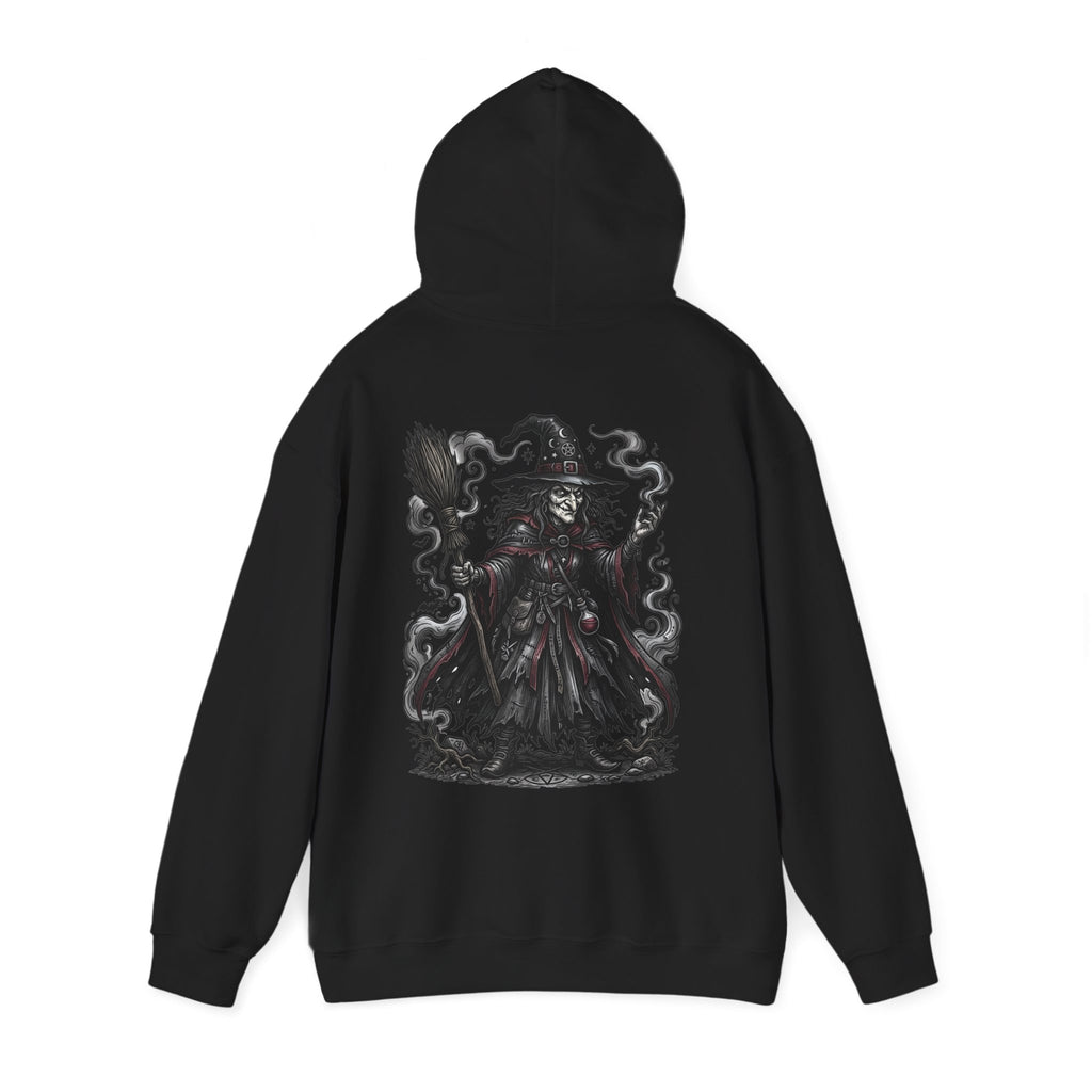 Witch Hunter Hoodie — Dark Fantasy Grim Reaper Back Graphic