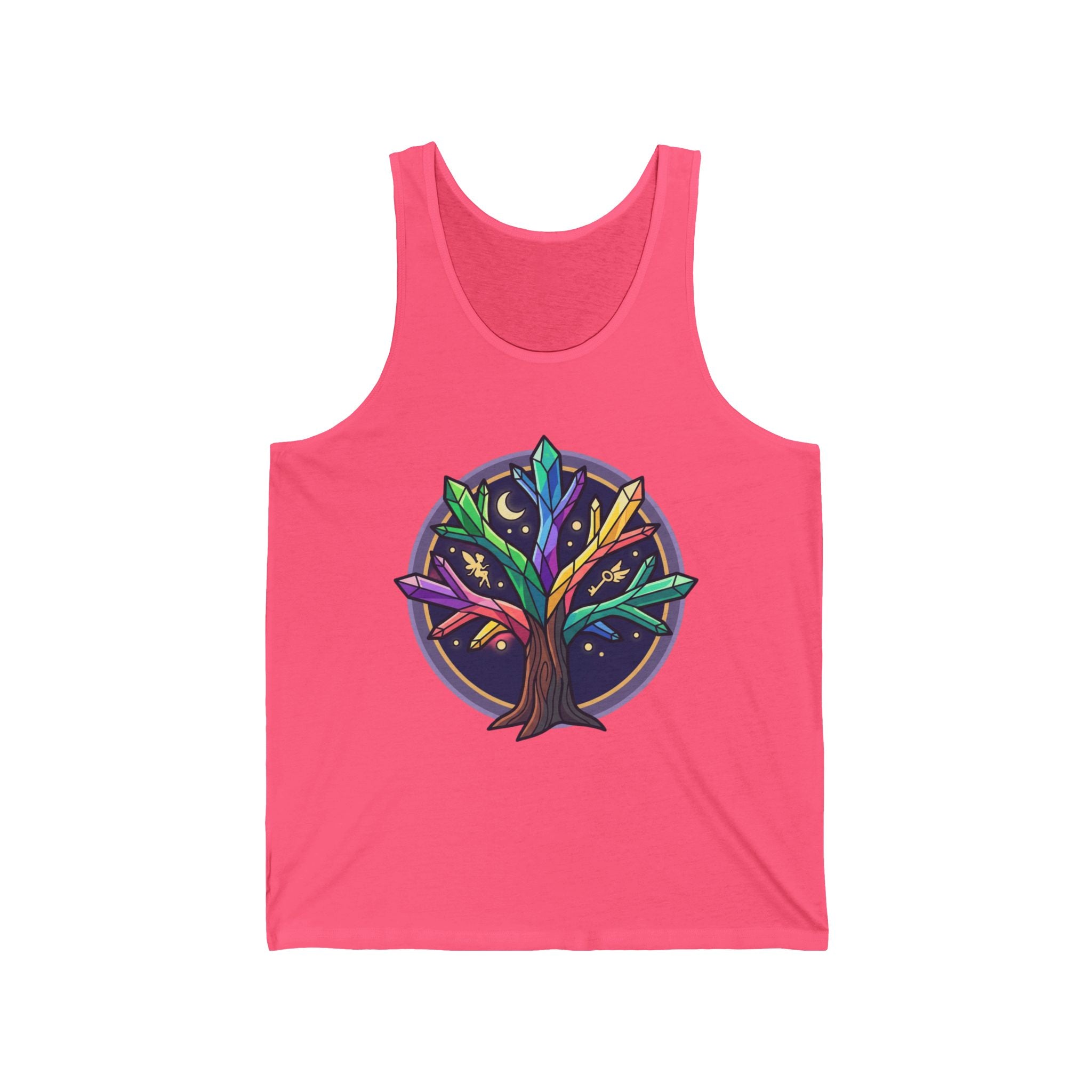 Crystal Tree Tank Top — Colorful Mystical Tree Graphic Tank