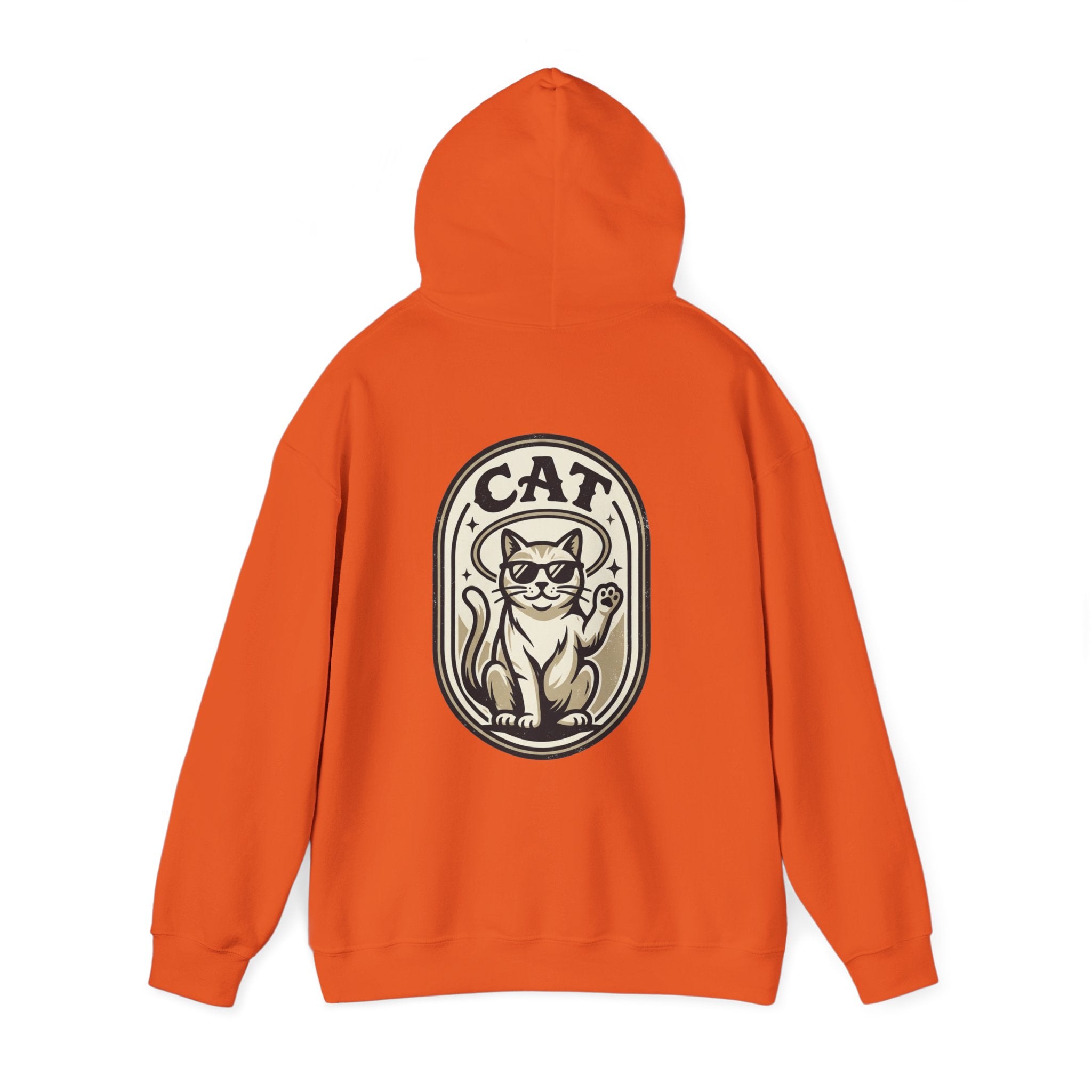 Cat Lucky Paw Hoodie — Retro Cool Cat Graphic Sweatshirt