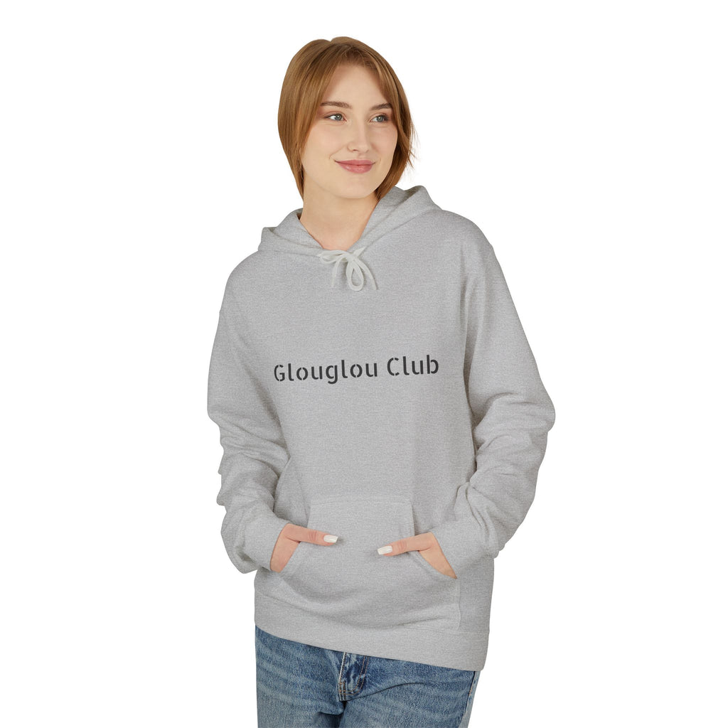 Glouglou Club Hoodie | Minimal Text Logo Pullover