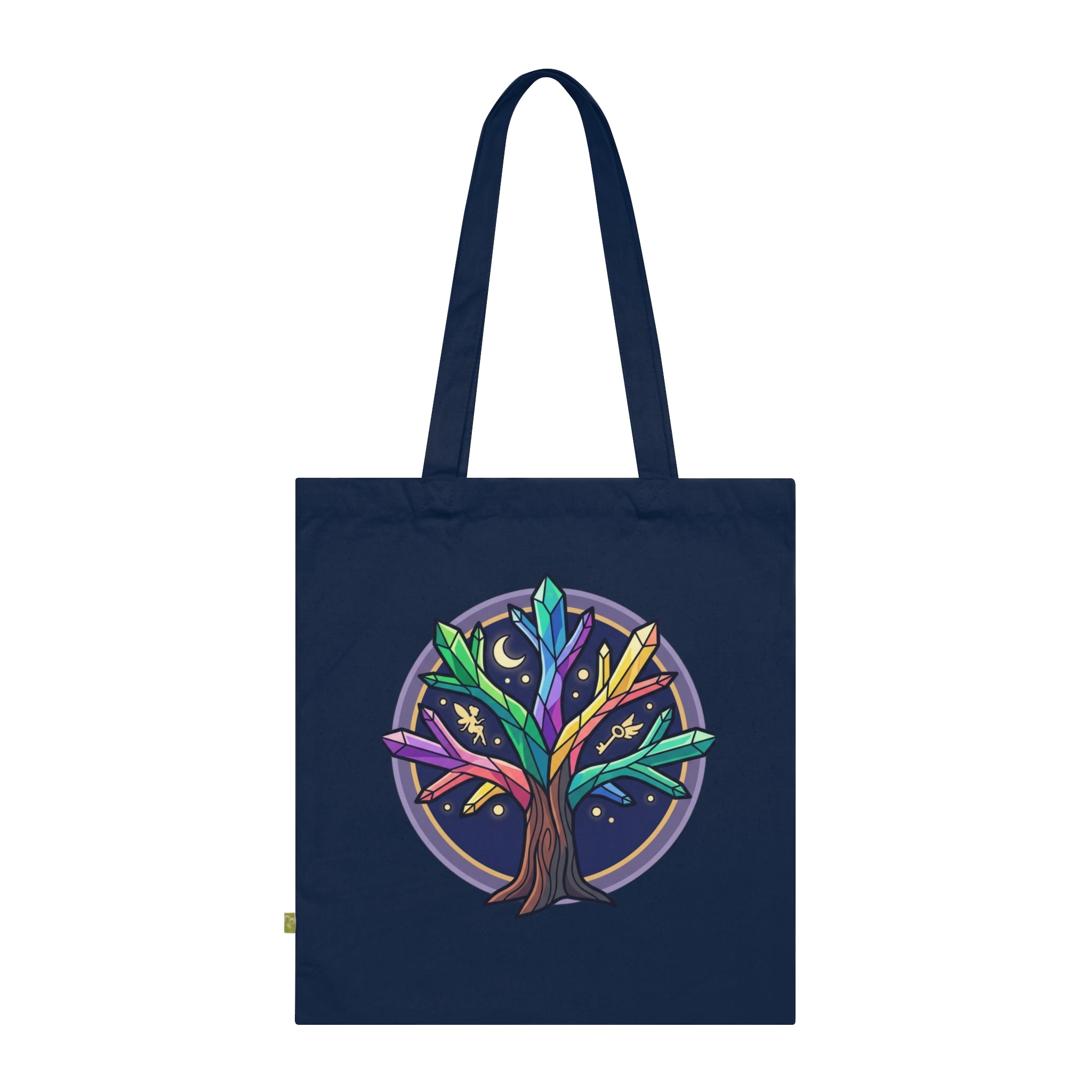 Celestial Tree Organic Cotton Tote Bag — Night Sky Magic Eco Tote