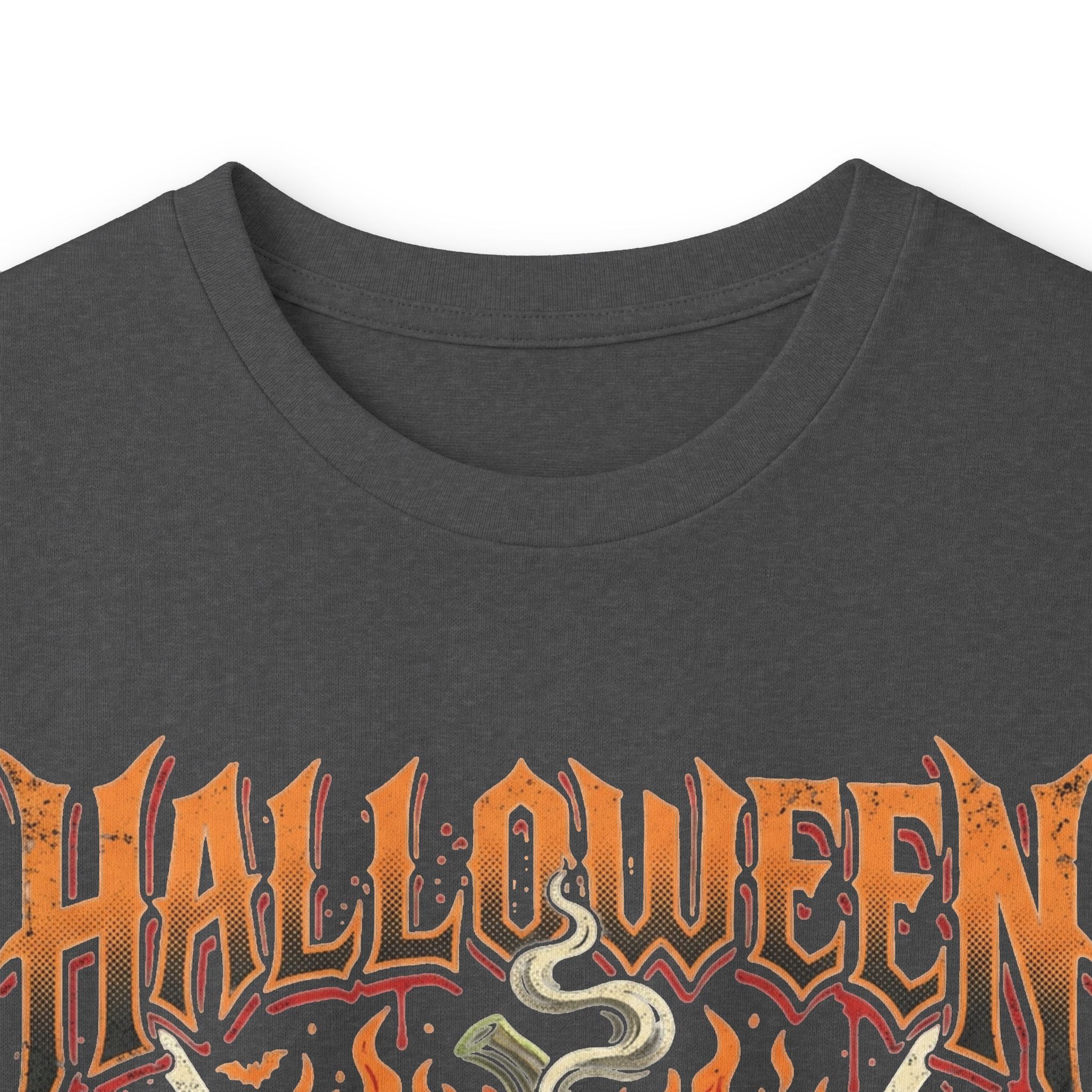 Halloween Pumpkin Long Sleeve Tee — Retro Scary Jack-O'-Lantern Graphic