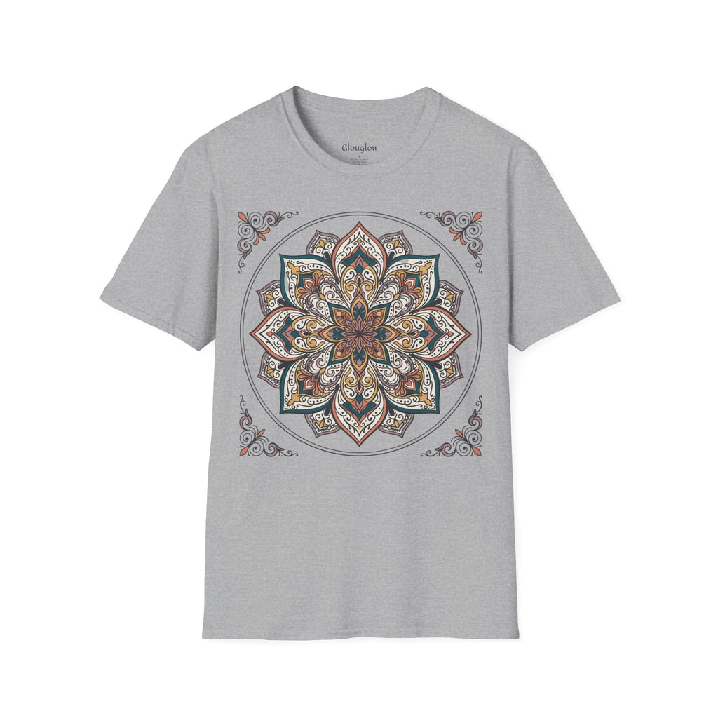 Mandala Floral T-Shirt — Boho Lotus Graphic Tee for Women & Men