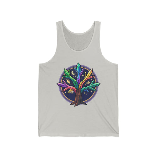 Crystal Tree Tank Top — Colorful Mystical Tree Graphic Tank